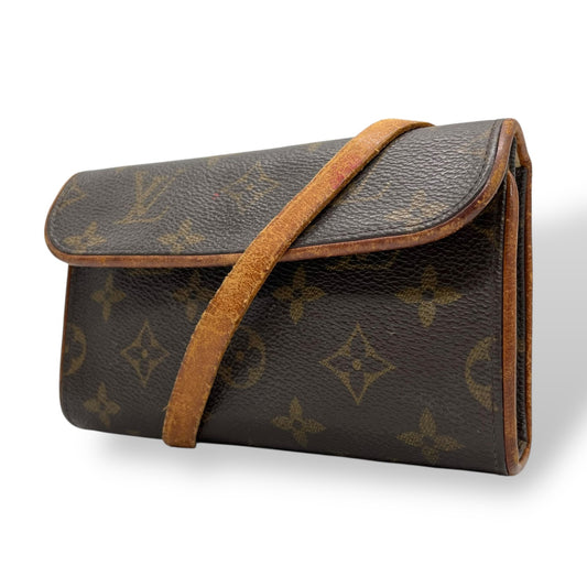 Louis Vuitton ルイヴィトン モノグラム ポシェットフロランティーヌ ウエストバッグ ボディバッグ PVC レザー ゴールド金具 ブラウン レディース K6