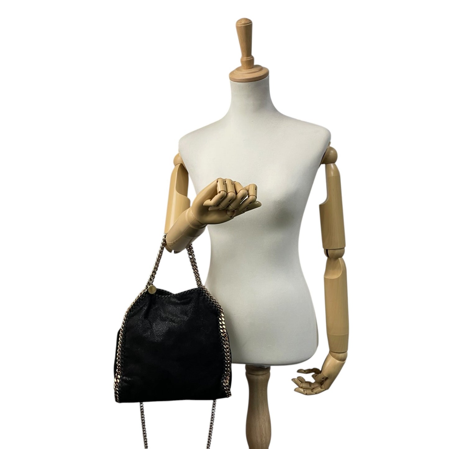 Stella McCartney ステラマッカートニー ファラベラ スモール 2WAY ハンドバッグ 黒 ブラック チェーンショルダー ショルダーバッグ レディース D2