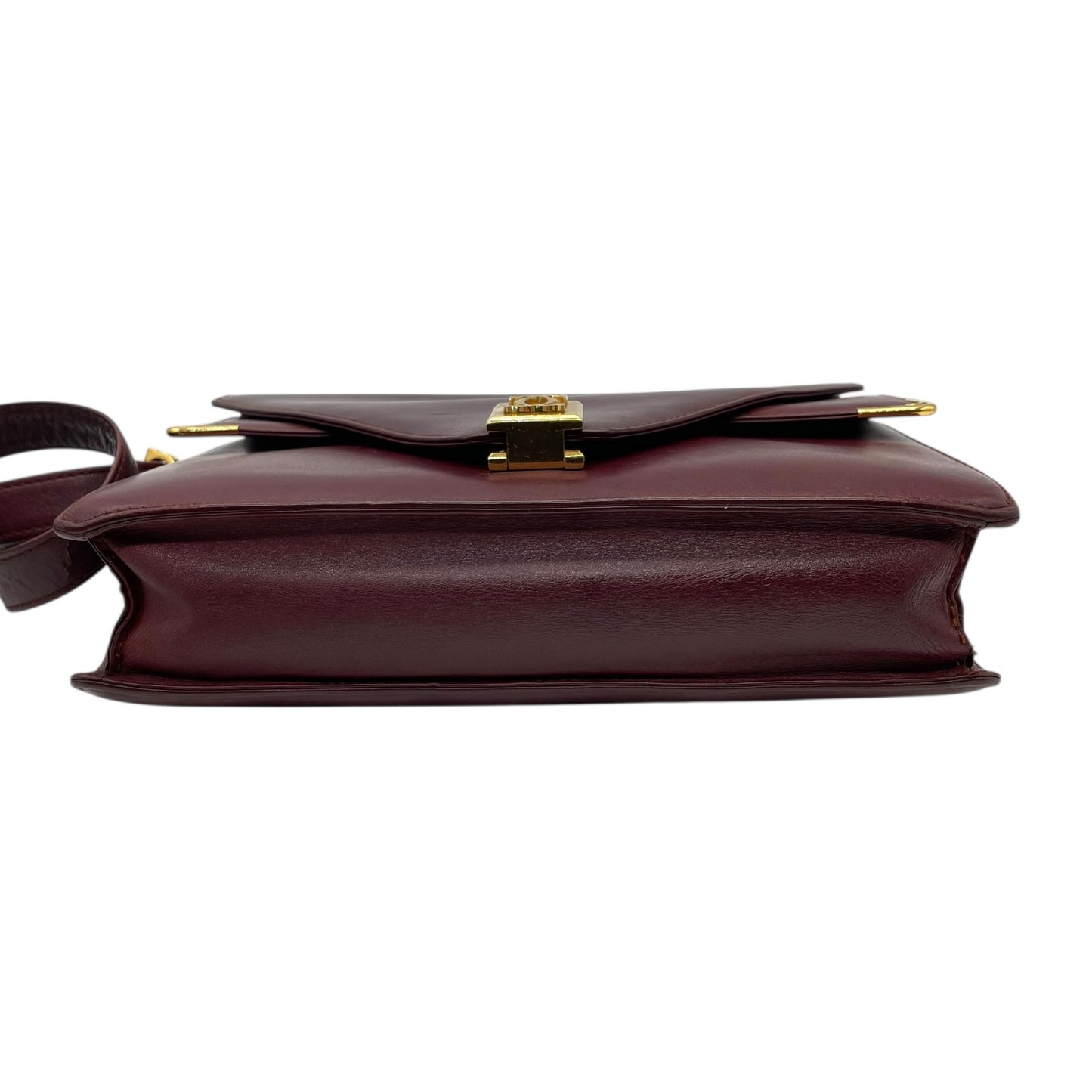 Cartier カルティエ Must de Cartier レザー ショルダーバッグ メッセンジャーバッグ ボルドー ゴールド金具 マストライン 斜め掛け ヴィンテージ レディース K3