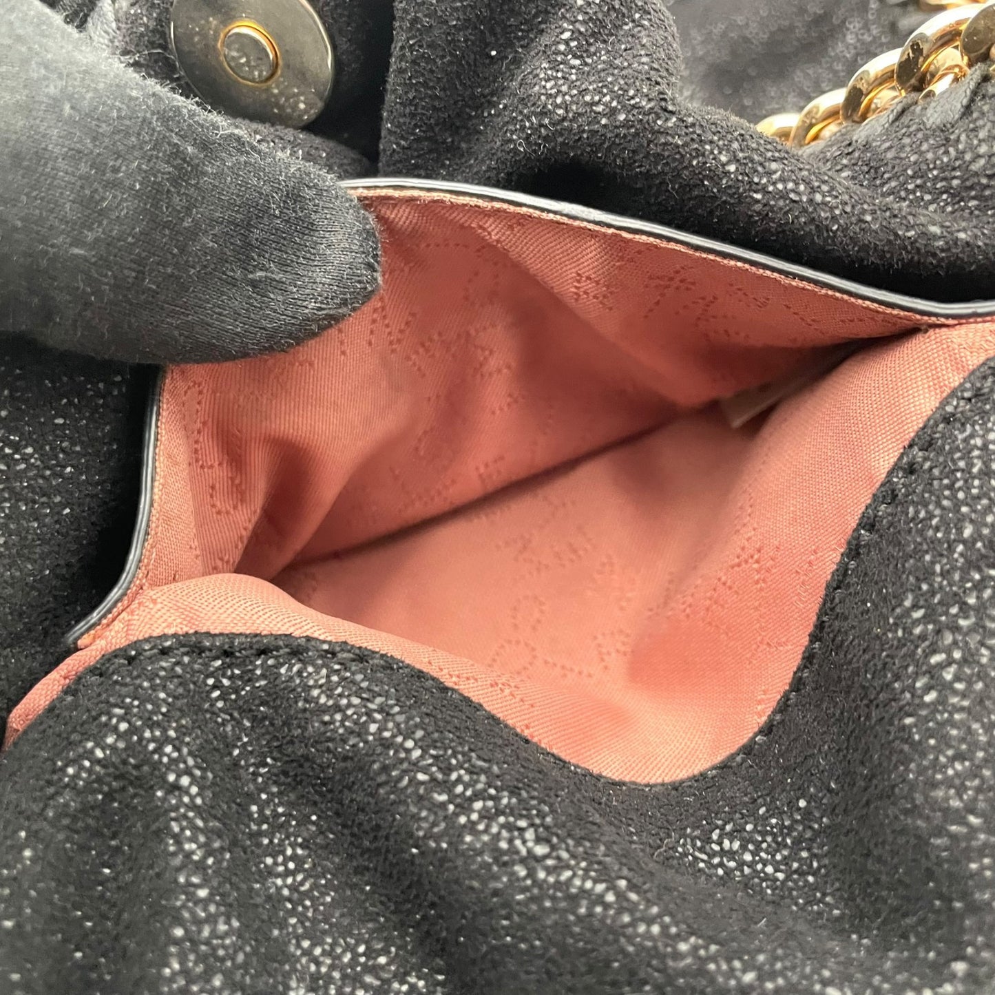Stella McCartney ステラマッカートニー ファラベラ スモール 2WAY ハンドバッグ 黒 ブラック チェーンショルダー ショルダーバッグ レディース D2