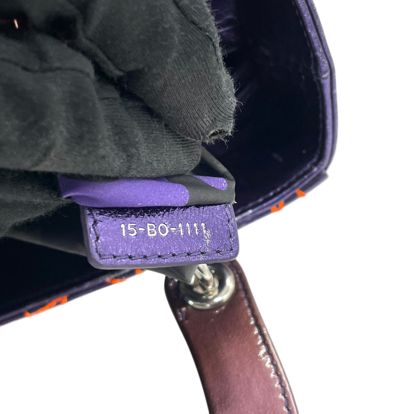 クリスチャン・ディオール Lady Dior アンゼルム・レイレ カナージュ レザー 2WAY ハンドバッグ ネイビー オレンジステッチ シルバー金具 ショルダーストラップ付 レディディオール