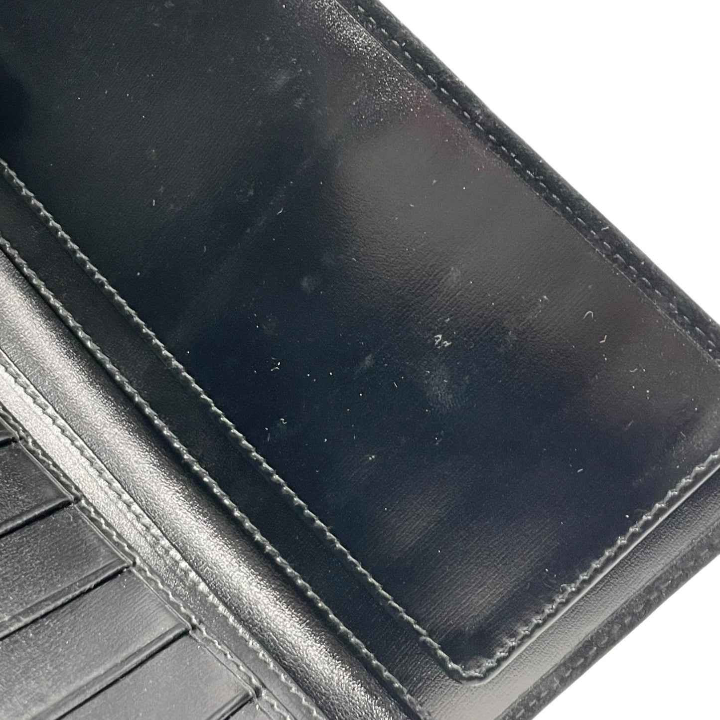 GUCCI グッチ インターロッキングG スエード レザー 二つ折り 長財布 ブラック シルバー金具 035・0959 メンズ レディース W3