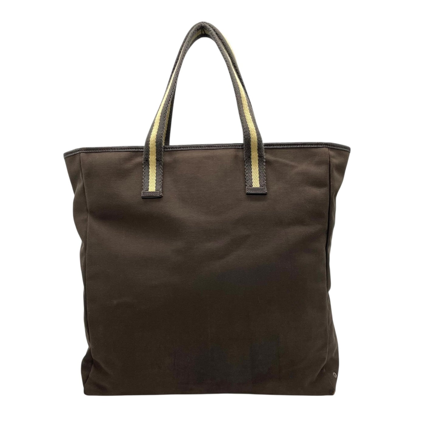 GUCCI グッチ キャンバス レザー ダブルポケット トートバッグ ブラウン シルバー金具 大容量 メンズ レディース ユニセックス U17