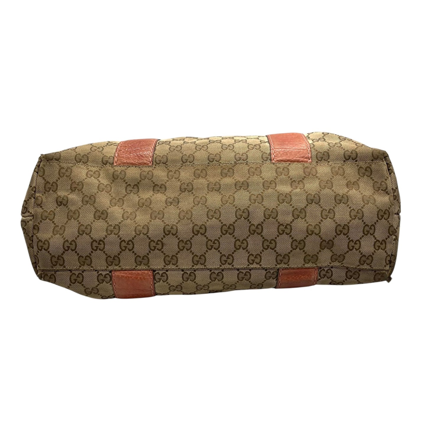 GUCCI グッチ GGキャンバス バンブー トートバッグ レザー ブラウン シルバー金具 ハンドバッグ 大容量 レディース U15