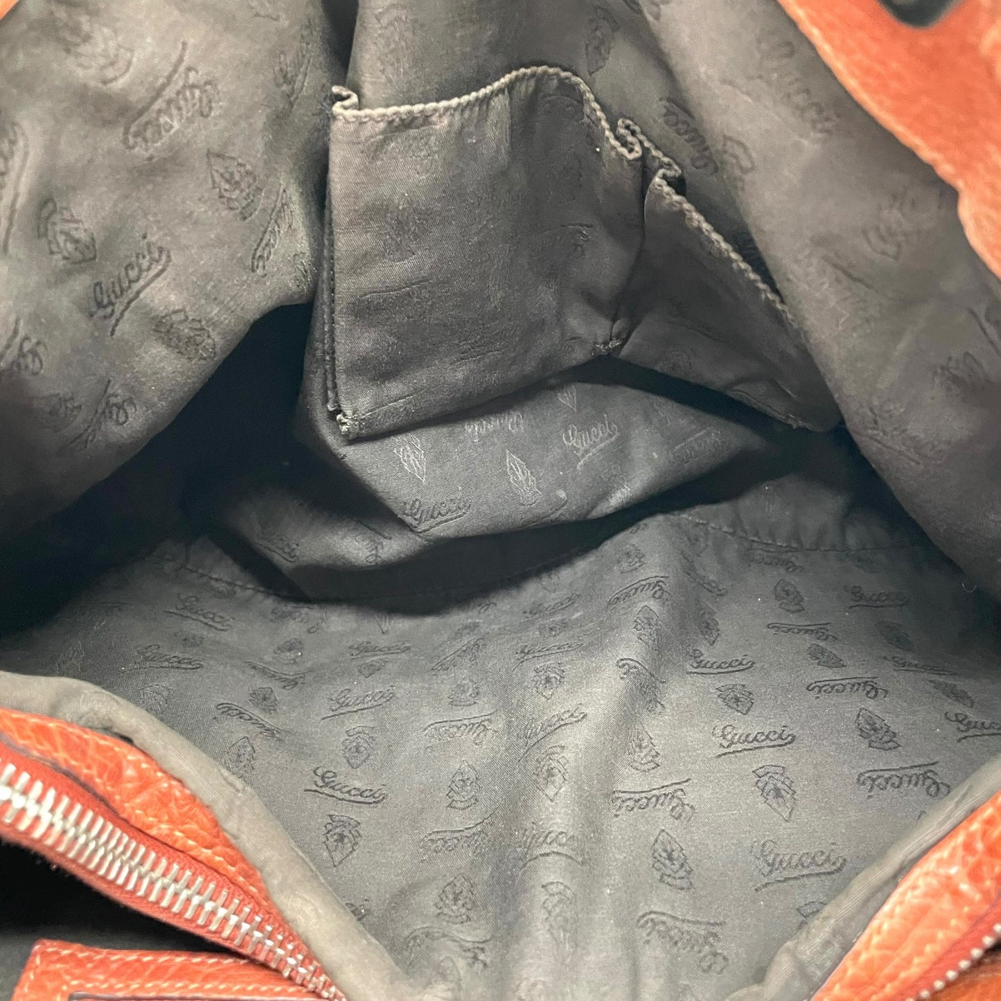 GUCCI グッチ GGキャンバス バンブー トートバッグ レザー ブラウン シルバー金具 ハンドバッグ 大容量 レディース U15