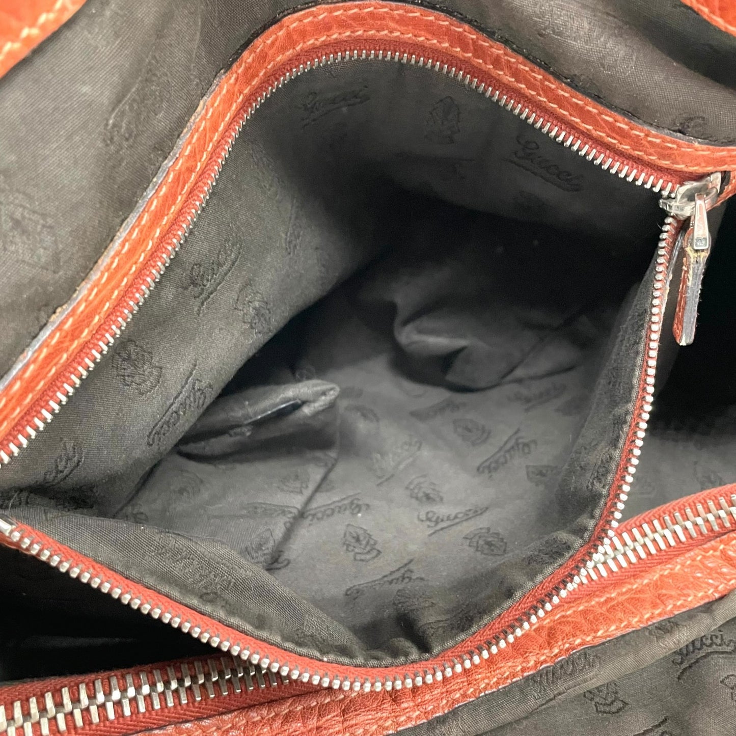 GUCCI グッチ GGキャンバス バンブー トートバッグ レザー ブラウン シルバー金具 ハンドバッグ 大容量 レディース U15
