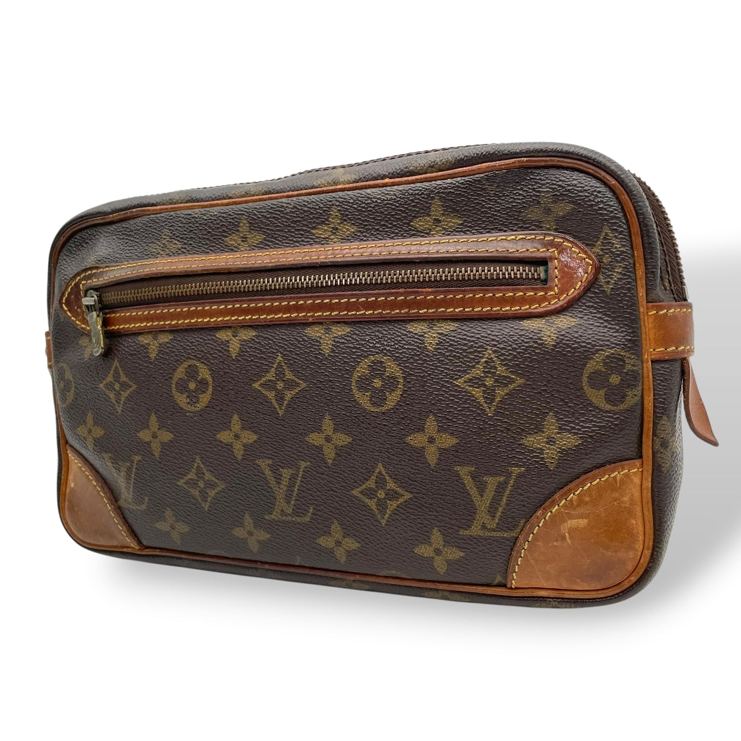 Louis Vuitton ルイヴィトン モノグラム マルリードラゴンヌ クラッチバッグ セカンドバッグ PVC レザー ブラウン ゴールド金具 ヴィンテージ クラシック メンズ レディース ユニセックス 定番 人気 高級 鞄 C5