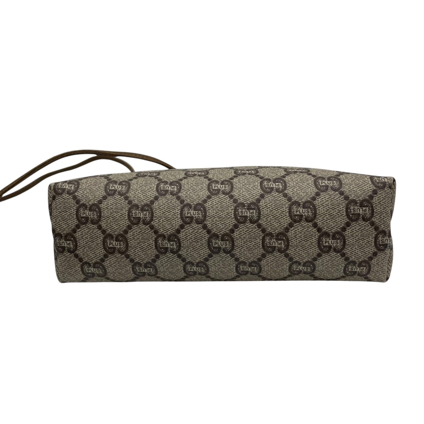 Gucci Plus GGプラス グッチプラス PVC レザー ショルダーバッグ モノグラム クラシック ベージュ グレー ブラウン ゴールド金具 斜め掛け レディース Z1