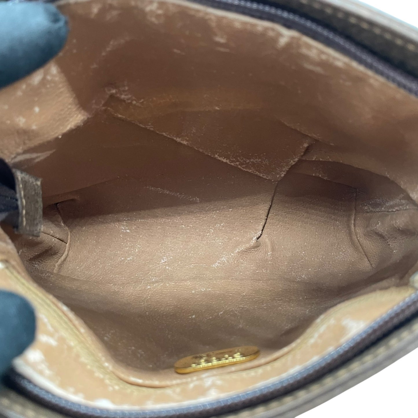 Gucci Plus GGプラス グッチプラス PVC レザー ショルダーバッグ モノグラム クラシック ベージュ グレー ブラウン ゴールド金具 斜め掛け レディース Z1