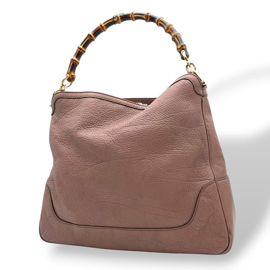GUCCI グッチ バッグ バンブー トートバッグ ハンドバッグ 手提げ 本革 レザー ピンク ゴールド金具 エレガント クラシック スタイリッシュ カジュアル 上品 お出かけ 普段使い デイリー レディース 定番 人気 U9
