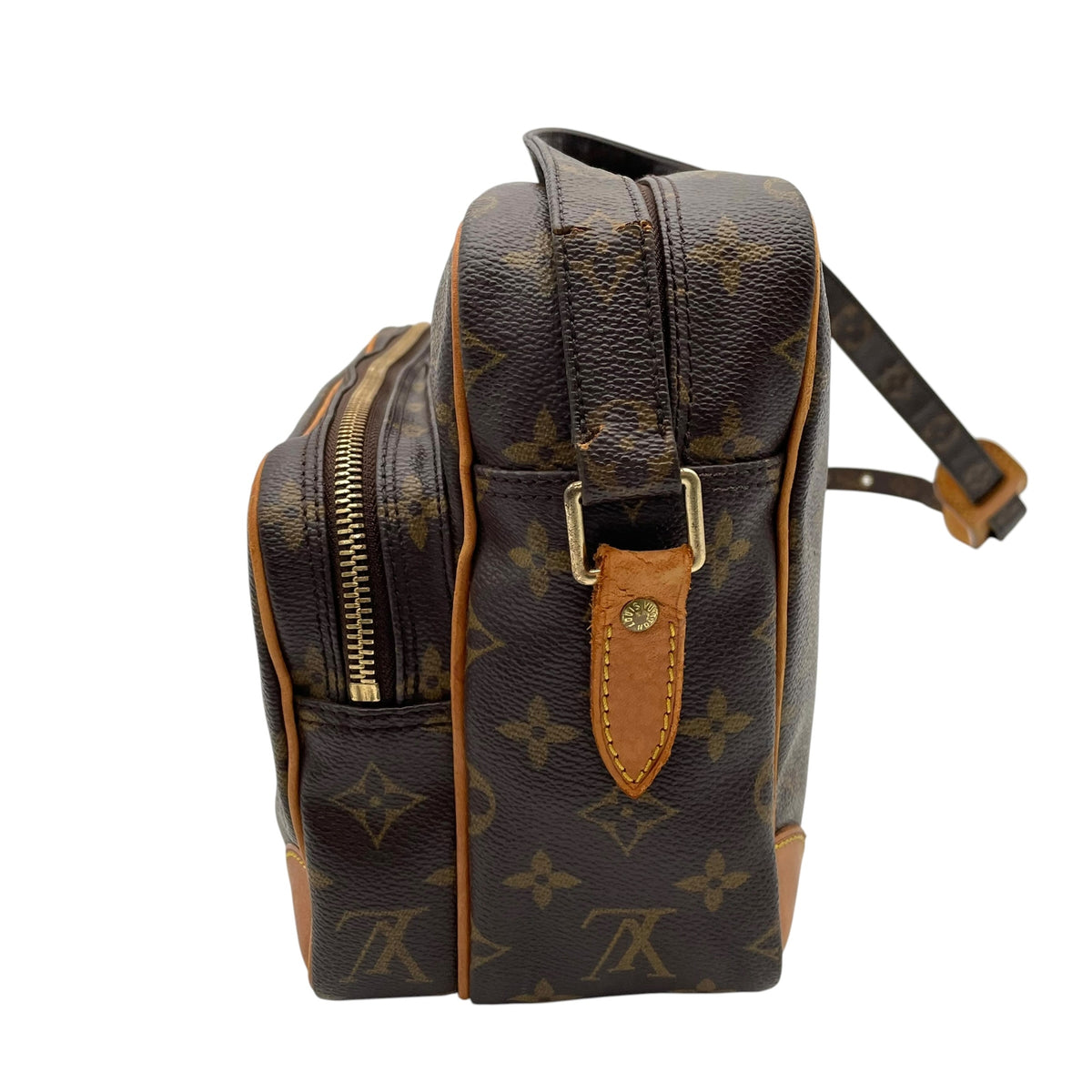 Louis Vuitton ルイヴィトン モノグラム ナイル ショルダーバッグ 斜め掛け クロスボディ PVC レザー ブラウン ゴールド金具 エレガント レディース ユニセックス 人気 M45244 C