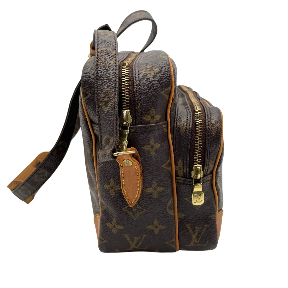 Louis Vuitton ルイヴィトン モノグラム ナイル ショルダーバッグ 斜め掛け クロスボディ PVC レザー ブラウン ゴールド金具 エレガント レディース ユニセックス 人気 M45244 C