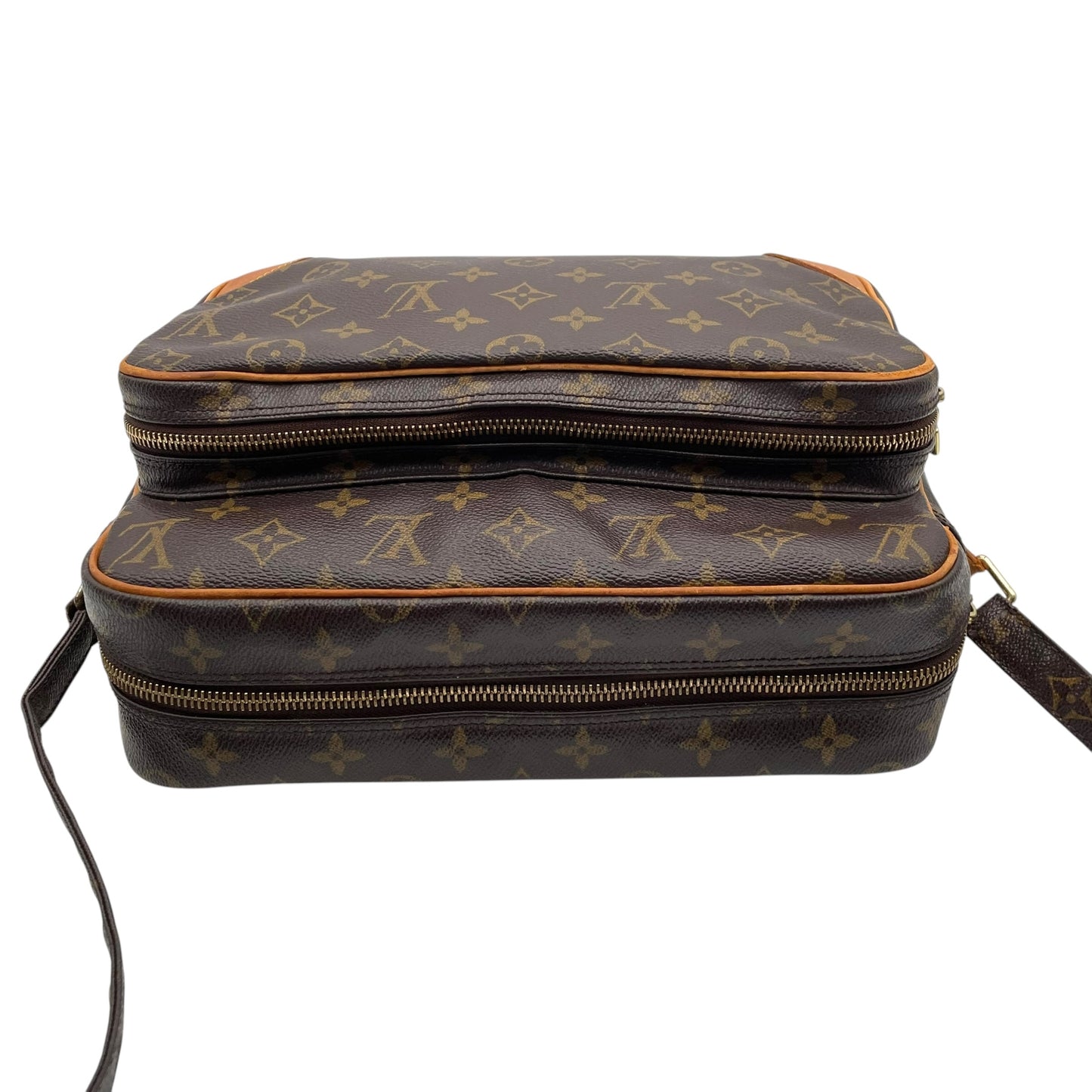 Louis Vuitton ルイヴィトン モノグラム ナイル ショルダーバッグ 斜め掛け クロスボディ PVC レザー ブラウン ゴールド金具 エレガント レディース ユニセックス 人気 M45244 C