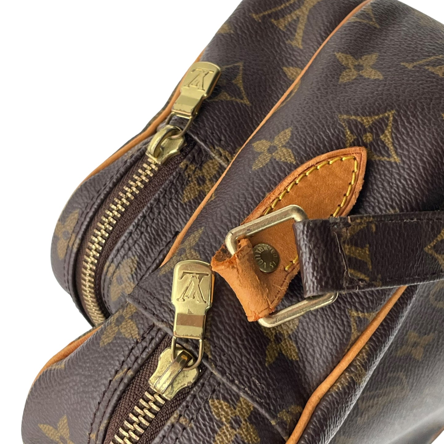 Louis Vuitton ルイヴィトン モノグラム ナイル ショルダーバッグ 斜め掛け クロスボディ PVC レザー ブラウン ゴールド金具 エレガント レディース ユニセックス 人気 M45244 C