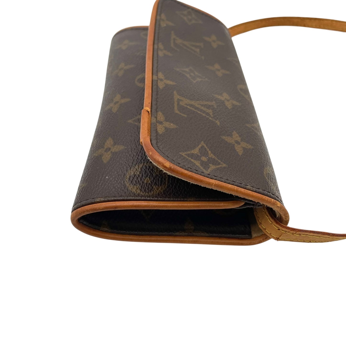 Louis Vuitton ルイヴィトン モノグラム ポシェットツインGM ショルダーバッグ 斜め掛け クロスボディ PVC レザー ブラウン 茶系 ゴールド金具 カジュアル レディース 人気 定番 鞄 M51852 K10