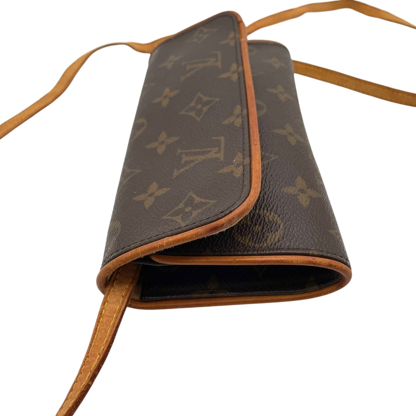 Louis Vuitton ルイヴィトン モノグラム ポシェットツインGM ショルダーバッグ 斜め掛け クロスボディ PVC レザー ブラウン 茶系 ゴールド金具 カジュアル レディース 人気 定番 鞄 M51852 K10