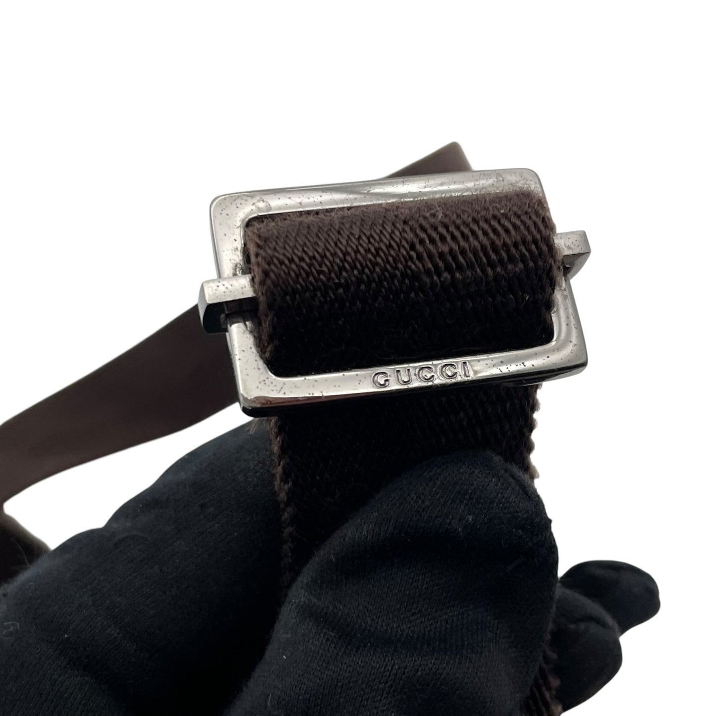 GUCCI グッチ バッグ GGスプリーム ショルダーバッグ 斜め掛け 肩掛け メッセンジャーバッグ スクエア型 PVC レザー ベージュ ブラウン 茶系 シルバー金具 ビンテージ クラシック エレガント スタイリッシュ カジュアル E2