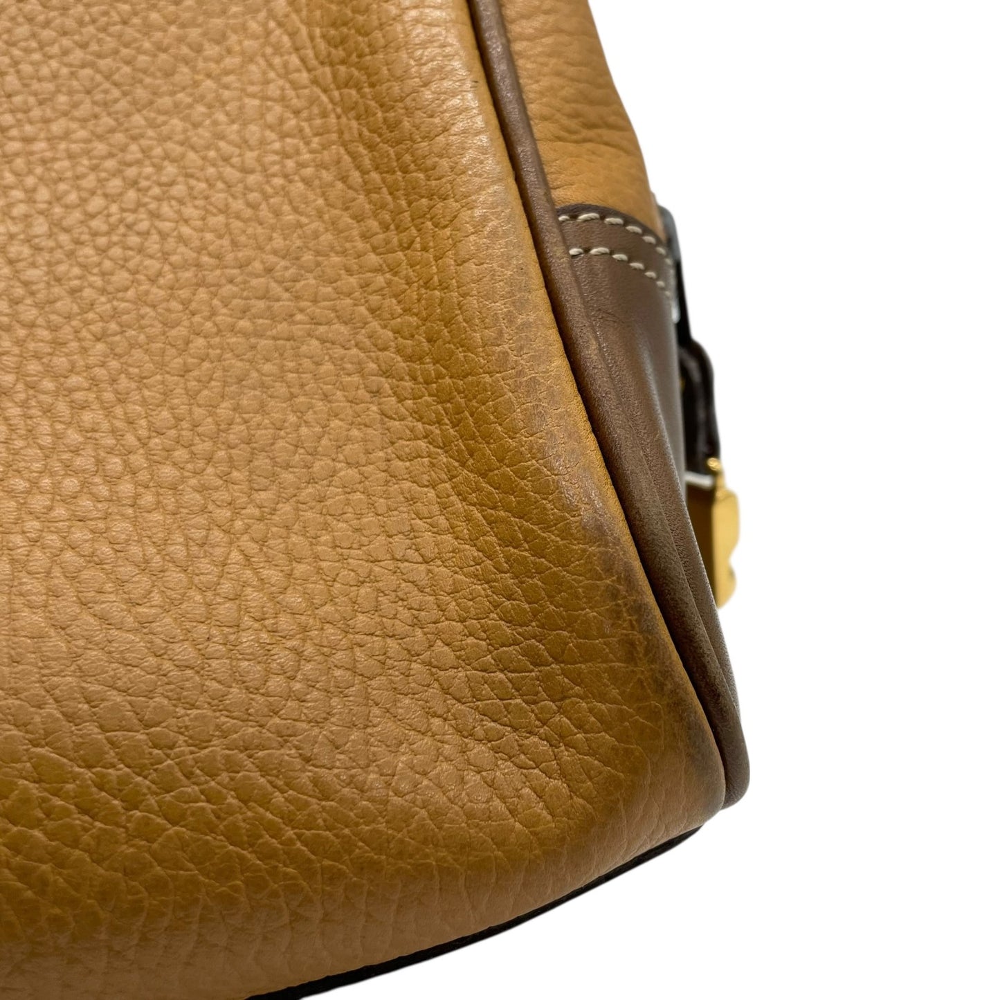 LOEWE ロエベ アナグラム レザー クラッチバッグ ベージュ ブラウン ゴールド金具 セカンドバッグ メンズ レディース ヴィンテージ K7