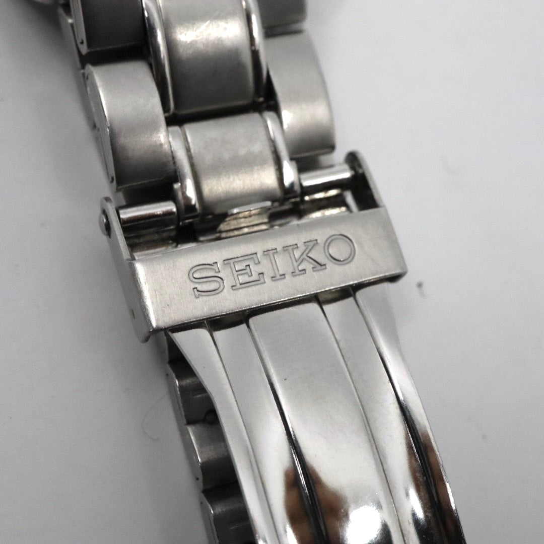 SEIKO セイコー スピリット クロノグラフ メンズ 腕時計 ステンレススチール ブラックダイヤル タキメーター クオーツ ビジネス カジュアル G13
