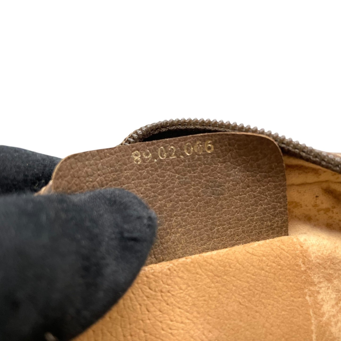 GUCCI グッチ GGスプリーム オールドグッチ PVC レザー シェリーライン ショルダーバッグ グレー ベージュ ゴールド金具 斜め掛け ヴィンテージ D5