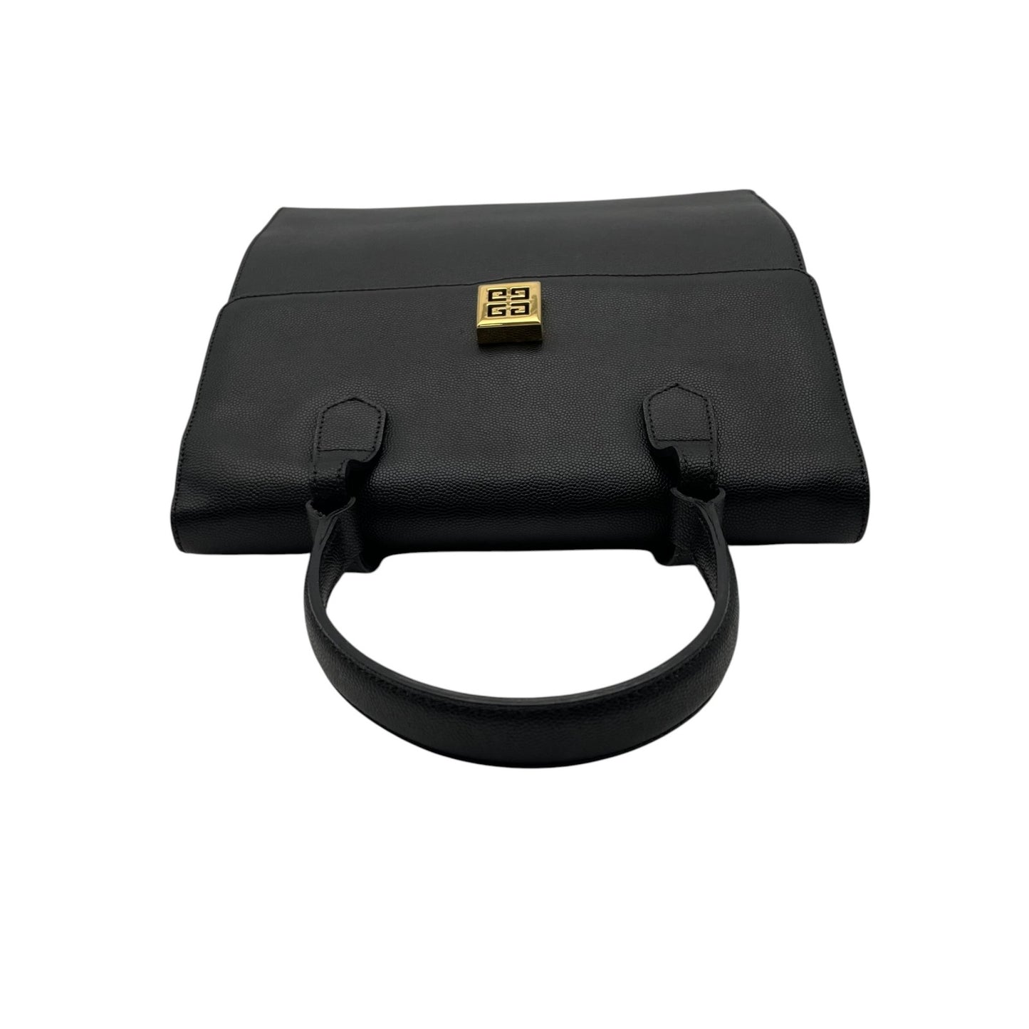 【美品】 ジバンシー GIVENCHY ハンドバッグ ショルダーバッグ 2WAY レザー 本革 ブラック 黒 ゴールド金具 4Gロゴ 型押し フラップ エレガント クラシック フォーマル 冠婚葬祭 お出かけ 鞄 レディース 定番 人気 C