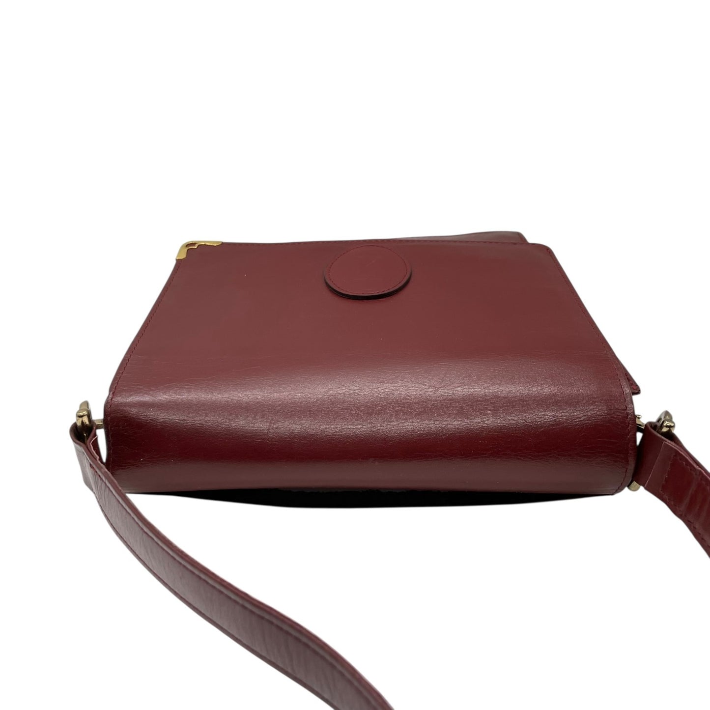 Cartier カルティエ レザー ショルダーバッグ マストライン ヴィンテージ ボルドー ゴールド金具 クロスボディ クラシック 斜め掛け レディース S81
