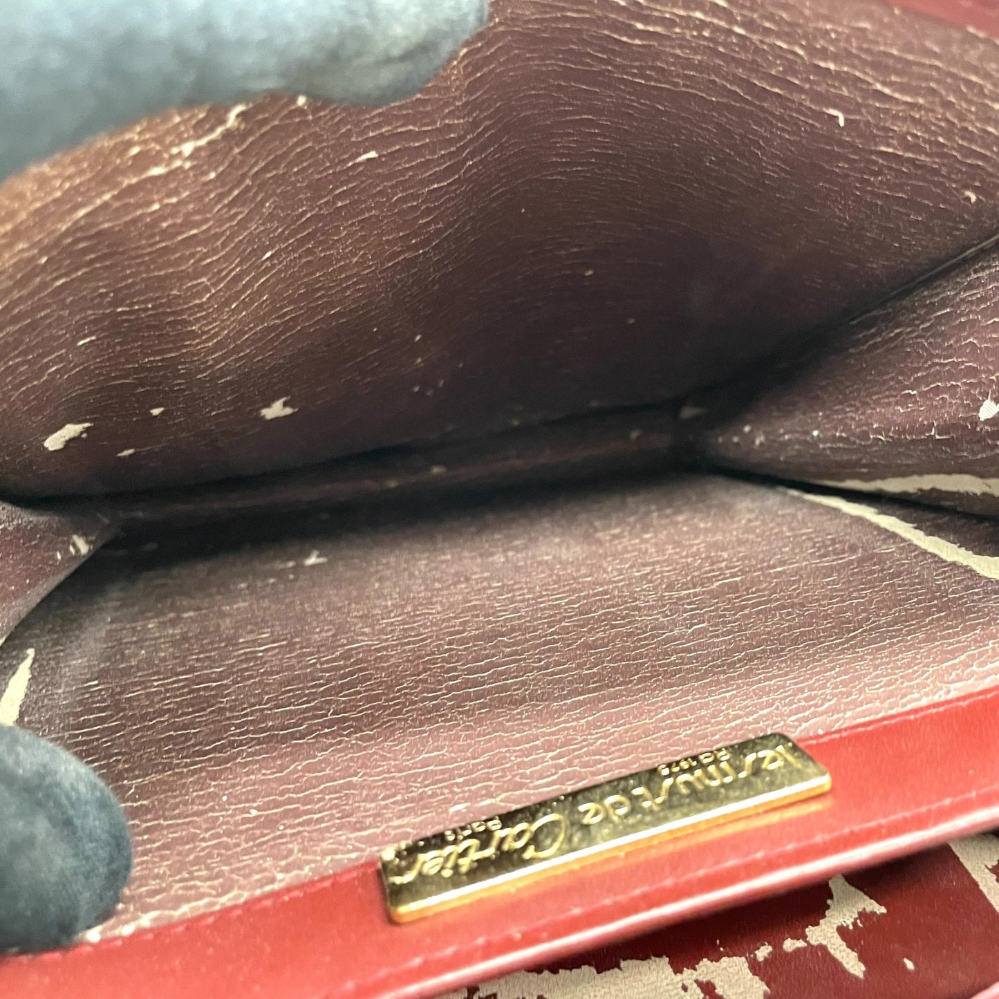 Cartier カルティエ レザー ショルダーバッグ マストライン ヴィンテージ ボルドー ゴールド金具 クロスボディ クラシック 斜め掛け レディース S81