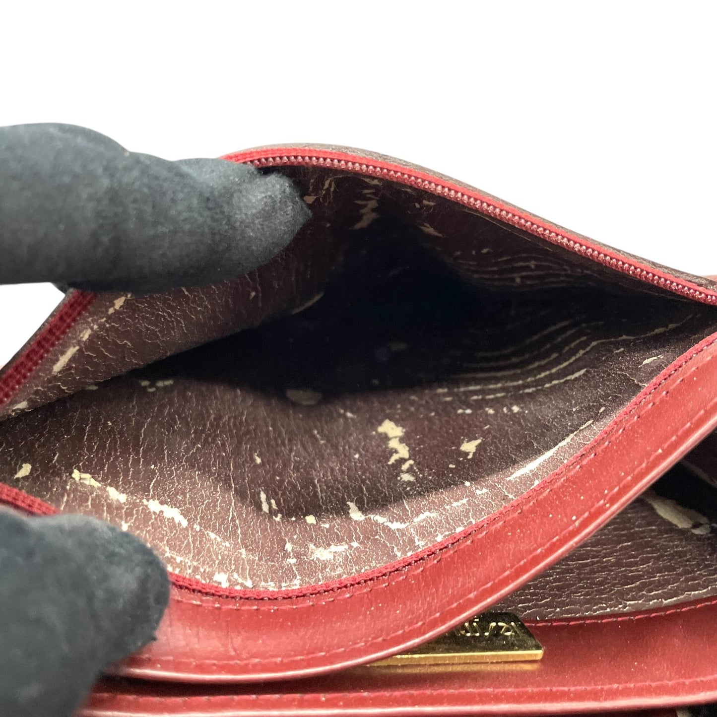 Cartier カルティエ レザー ショルダーバッグ マストライン ヴィンテージ ボルドー ゴールド金具 クロスボディ クラシック 斜め掛け レディース S81