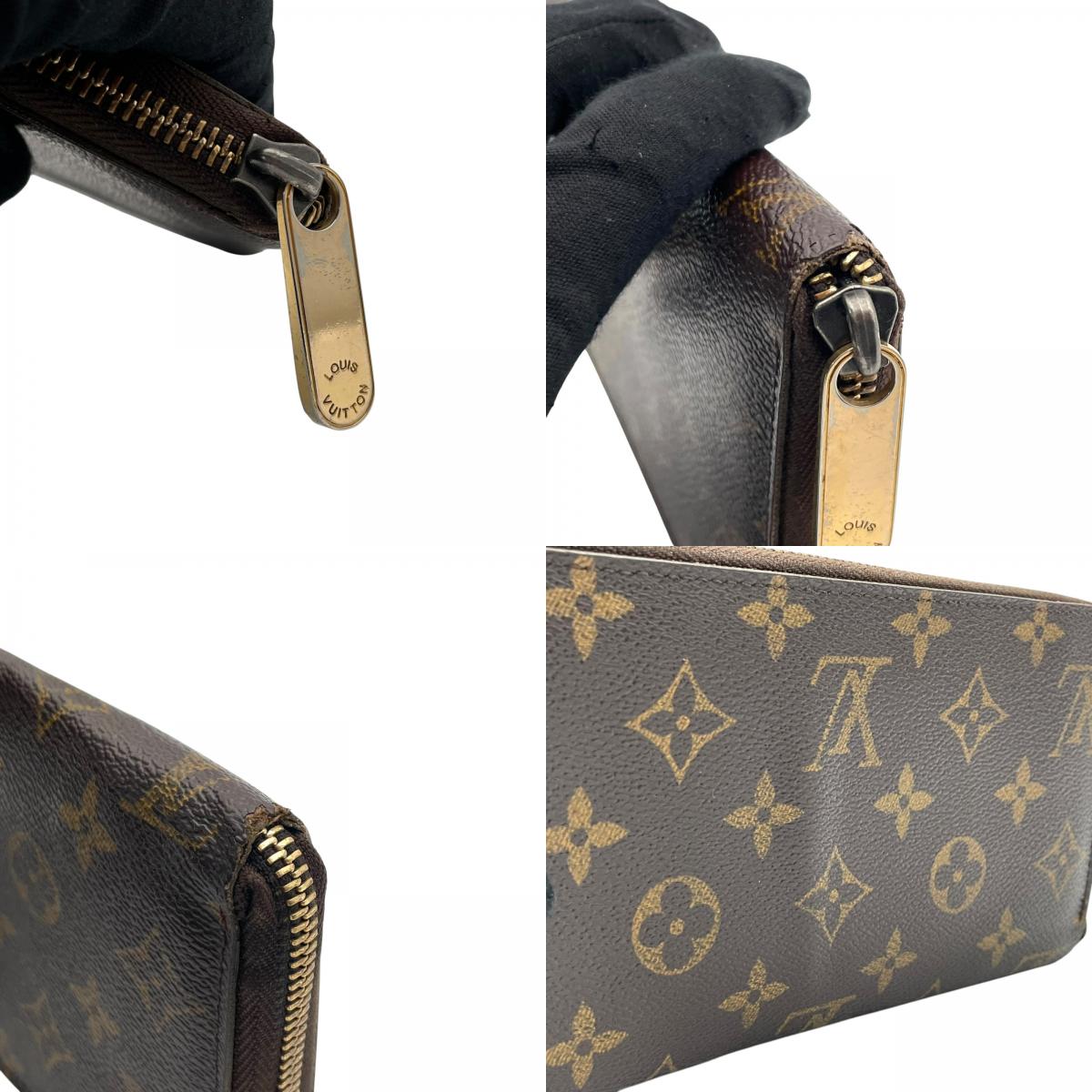 ルイ・ヴィトン LOUIS VUITTON モノグラム ジッピーウォレット 長財布 ラウンドファスナー PVC レザー ブラウン 茶 ゴールド金具 メンズ レディース ユニセックス 定番 人気 収納力抜群 エレガント 上品 普段使い W5