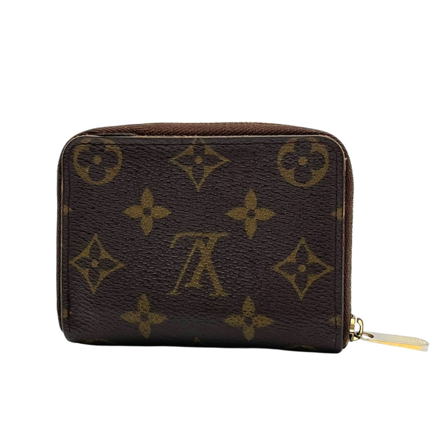 【良品】 ルイ・ヴィトン LOUIS VUITTON モノグラム ジッピーコインパース コインケース 小銭入れ 財布 ラウンドファスナー PVC レザー ブラウン 茶 ゴールド金具 メンズ レディース ユニセックス 定番 人気 コンパクト W5