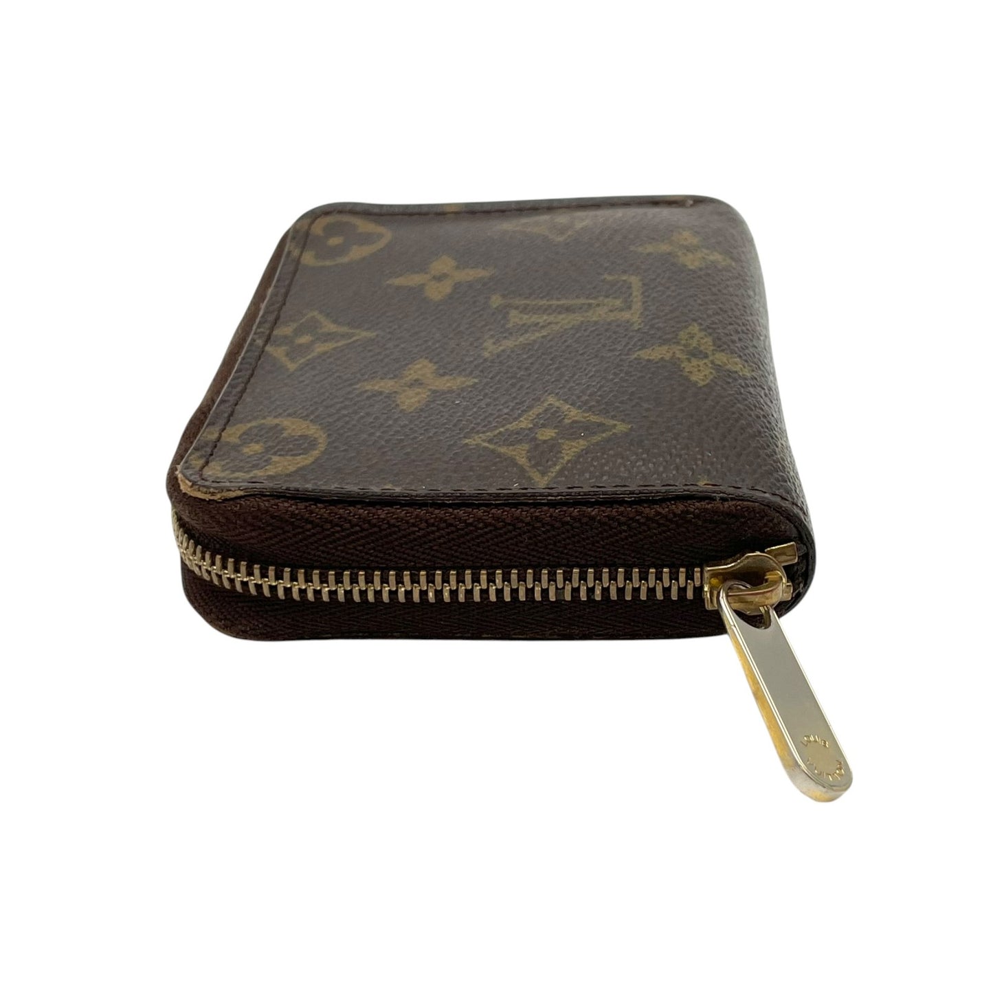 【良品】 ルイ・ヴィトン LOUIS VUITTON モノグラム ジッピーコインパース コインケース 小銭入れ 財布 ラウンドファスナー PVC レザー ブラウン 茶 ゴールド金具 メンズ レディース ユニセックス 定番 人気 コンパクト W5