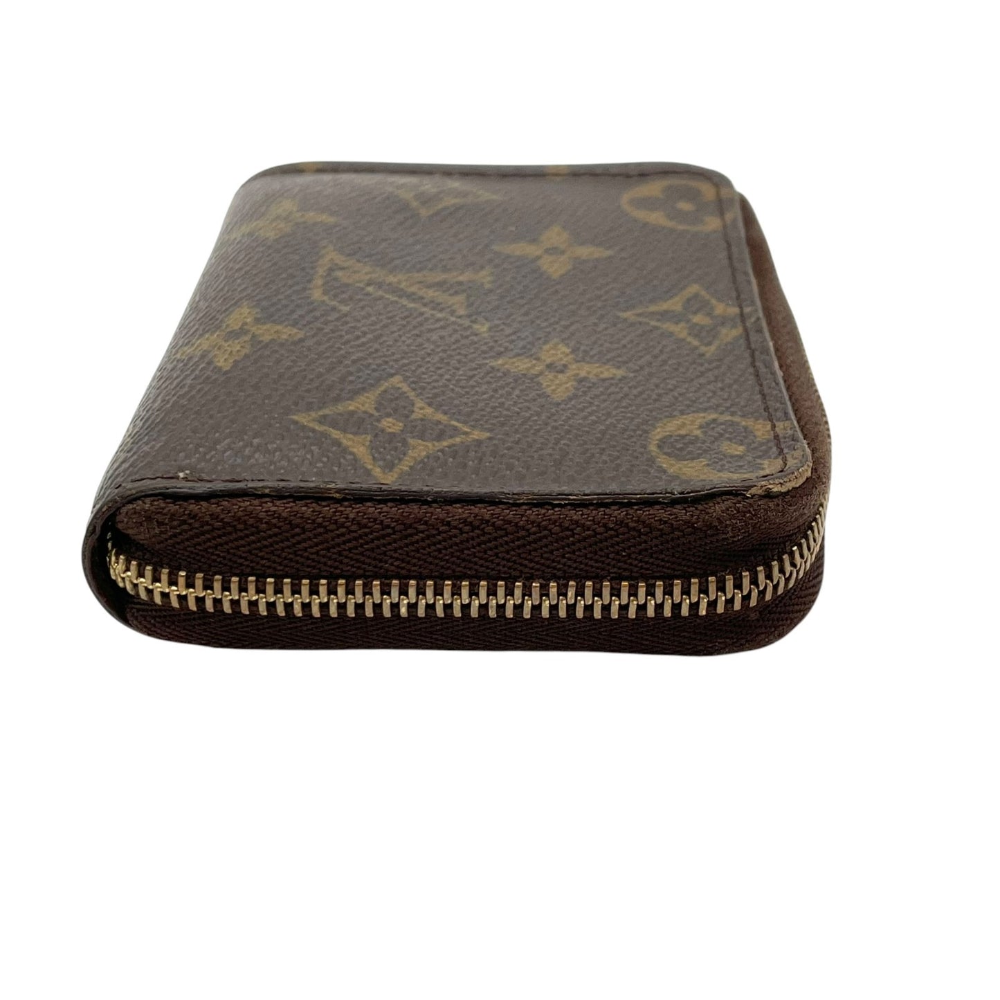 【良品】 ルイ・ヴィトン LOUIS VUITTON モノグラム ジッピーコインパース コインケース 小銭入れ 財布 ラウンドファスナー PVC レザー ブラウン 茶 ゴールド金具 メンズ レディース ユニセックス 定番 人気 コンパクト W5