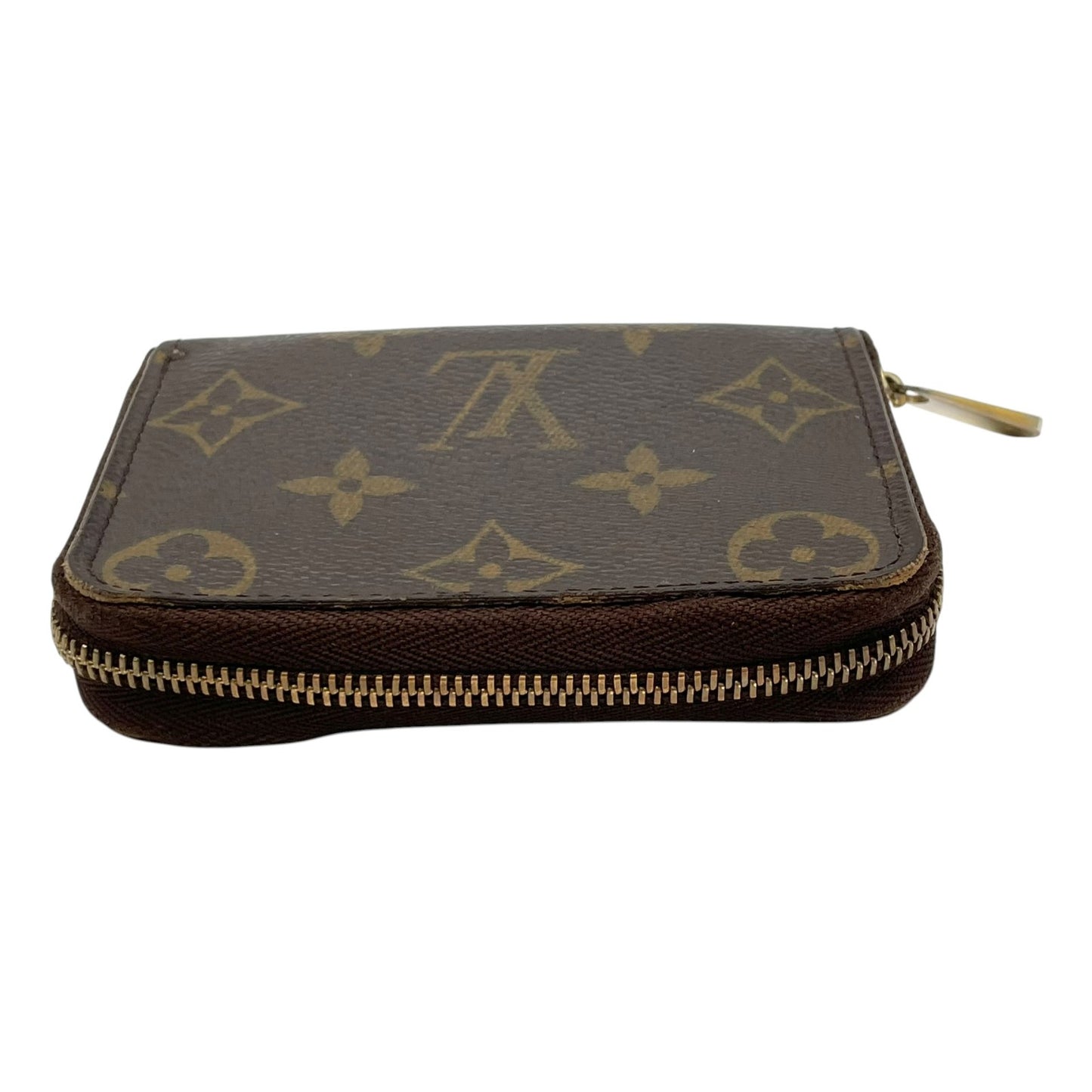 【良品】 ルイ・ヴィトン LOUIS VUITTON モノグラム ジッピーコインパース コインケース 小銭入れ 財布 ラウンドファスナー PVC レザー ブラウン 茶 ゴールド金具 メンズ レディース ユニセックス 定番 人気 コンパクト W5