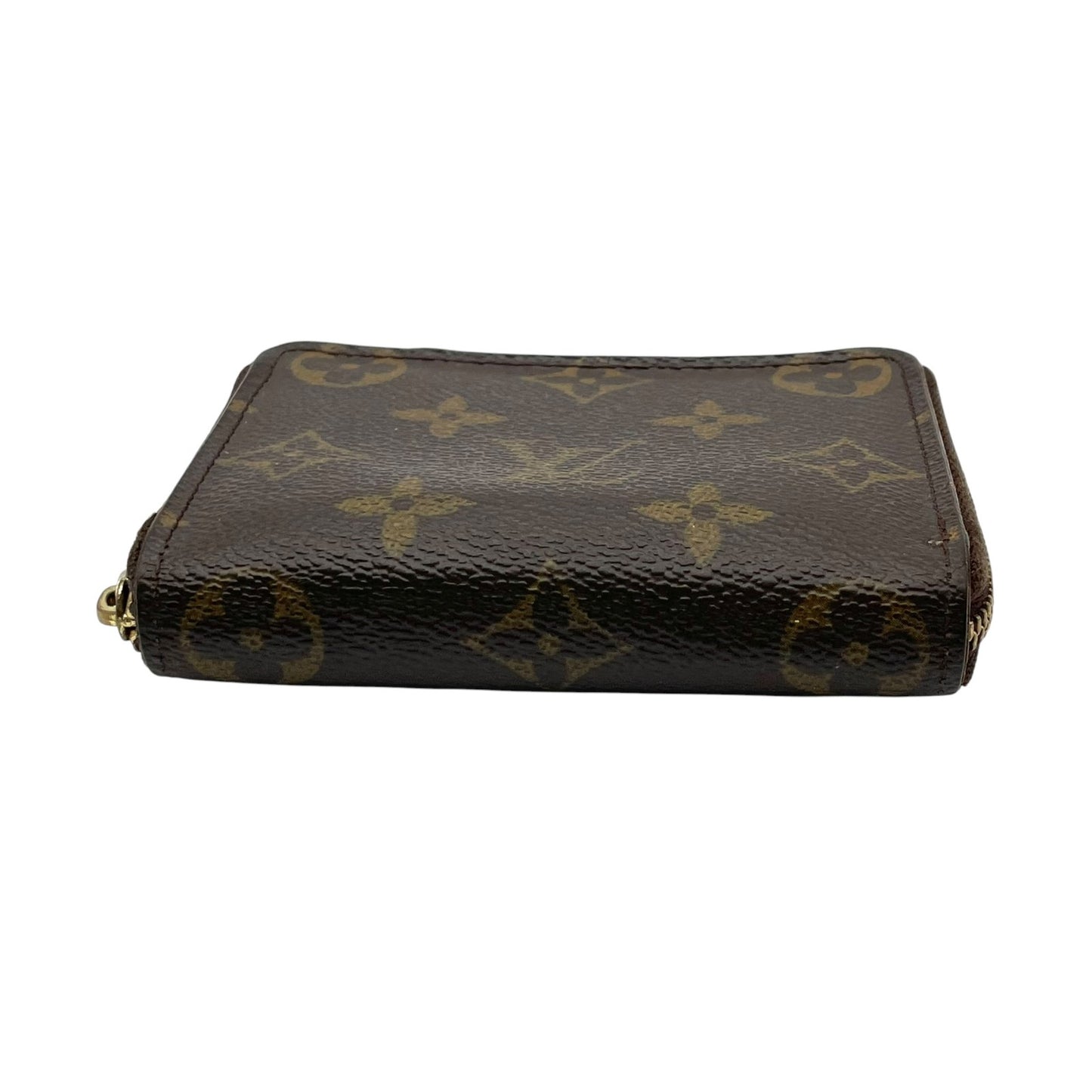 【良品】 ルイ・ヴィトン LOUIS VUITTON モノグラム ジッピーコインパース コインケース 小銭入れ 財布 ラウンドファスナー PVC レザー ブラウン 茶 ゴールド金具 メンズ レディース ユニセックス 定番 人気 コンパクト W5
