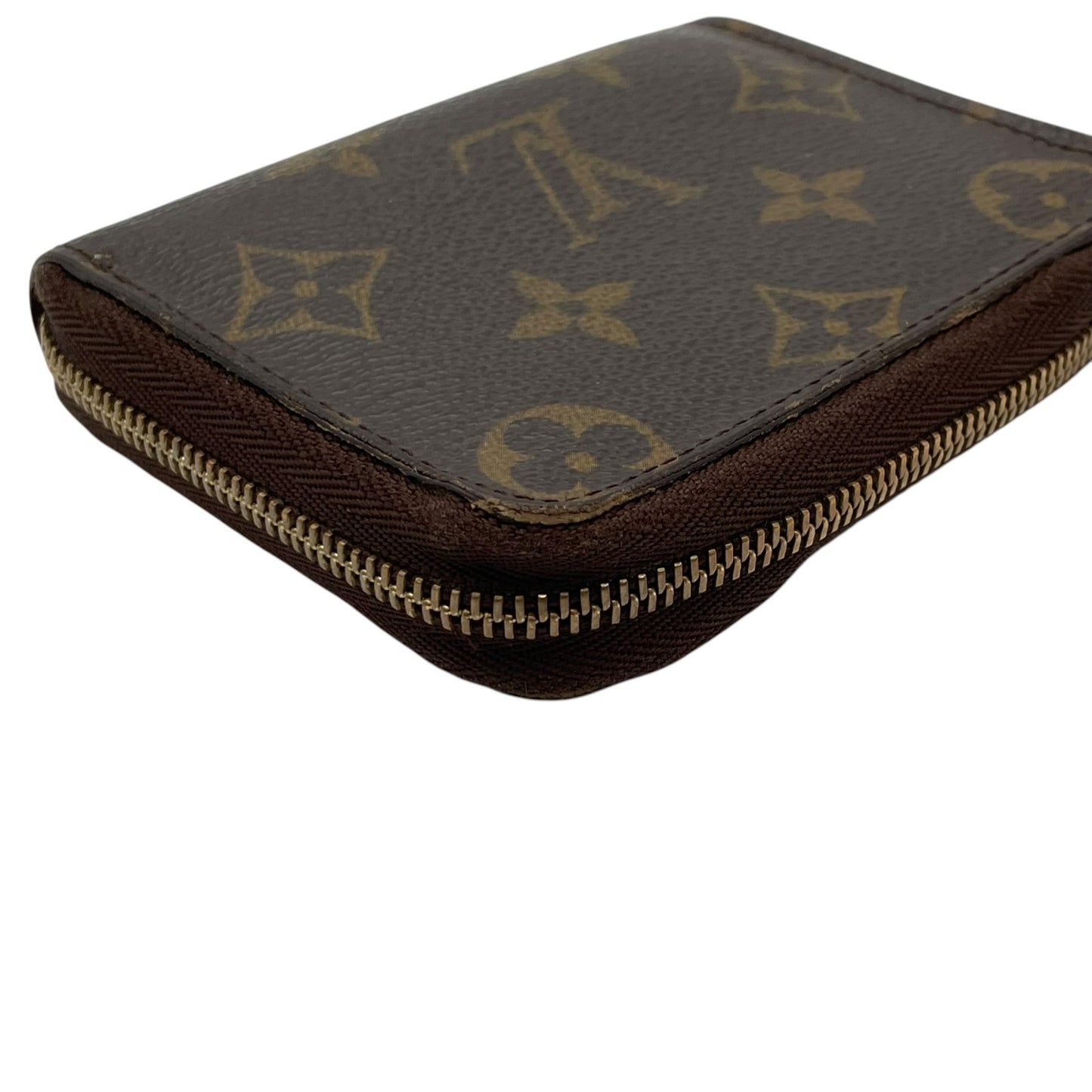 【良品】 ルイ・ヴィトン LOUIS VUITTON モノグラム ジッピーコインパース コインケース 小銭入れ 財布 ラウンドファスナー PVC レザー ブラウン 茶 ゴールド金具 メンズ レディース ユニセックス 定番 人気 コンパクト W5