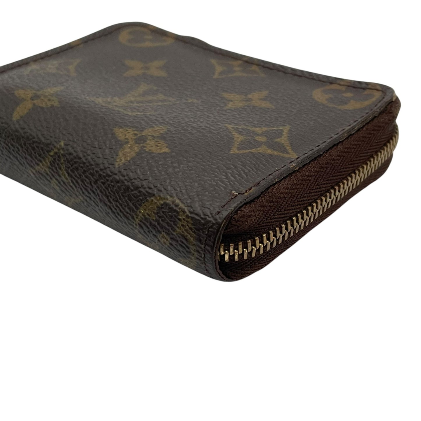 【良品】 ルイ・ヴィトン LOUIS VUITTON モノグラム ジッピーコインパース コインケース 小銭入れ 財布 ラウンドファスナー PVC レザー ブラウン 茶 ゴールド金具 メンズ レディース ユニセックス 定番 人気 コンパクト W5