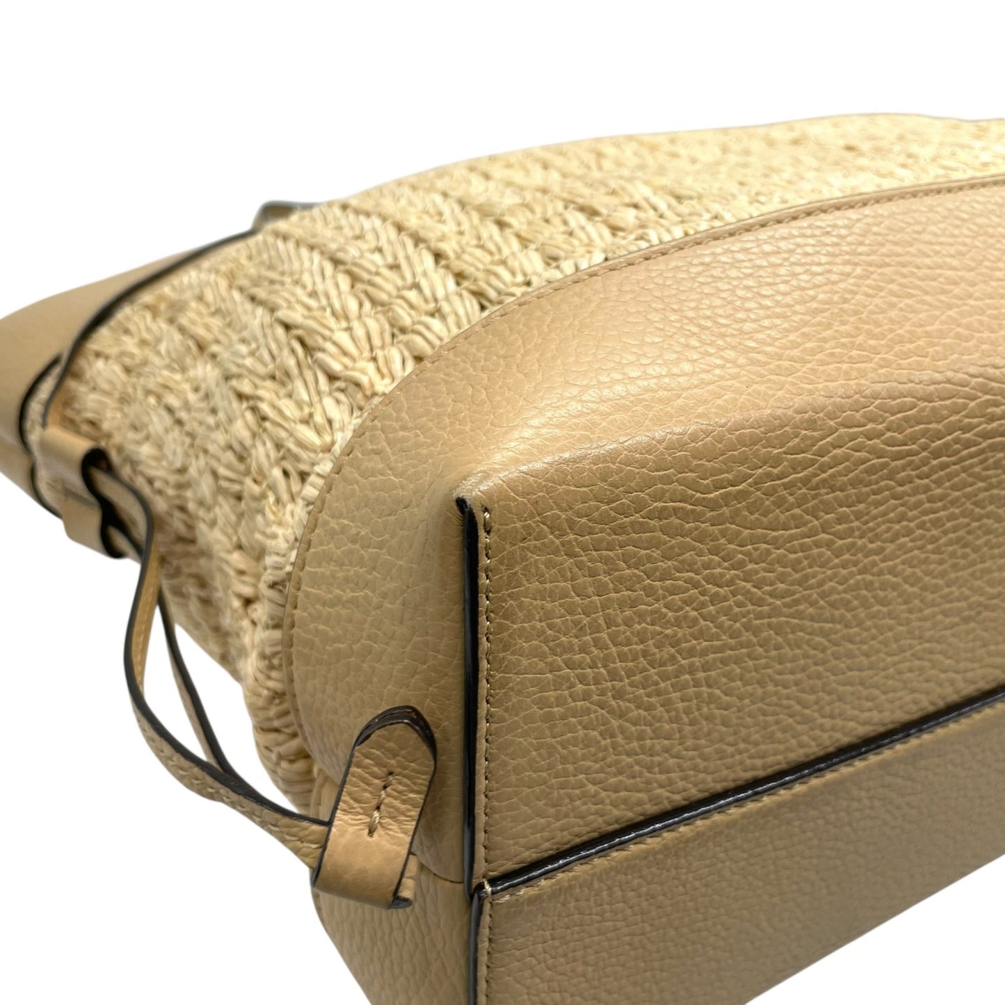 JIMMY CHOO ジミーチュウ カゴバッグ トートバッグ ワンショルダー かごバッグ ストロー ラフィア レザー 本革 ベージュ ゴールド金具 レディース カジュアル エレガント クラシック リゾート 肩掛け 鞄 バッグ カバン ブランド ロゴ U9