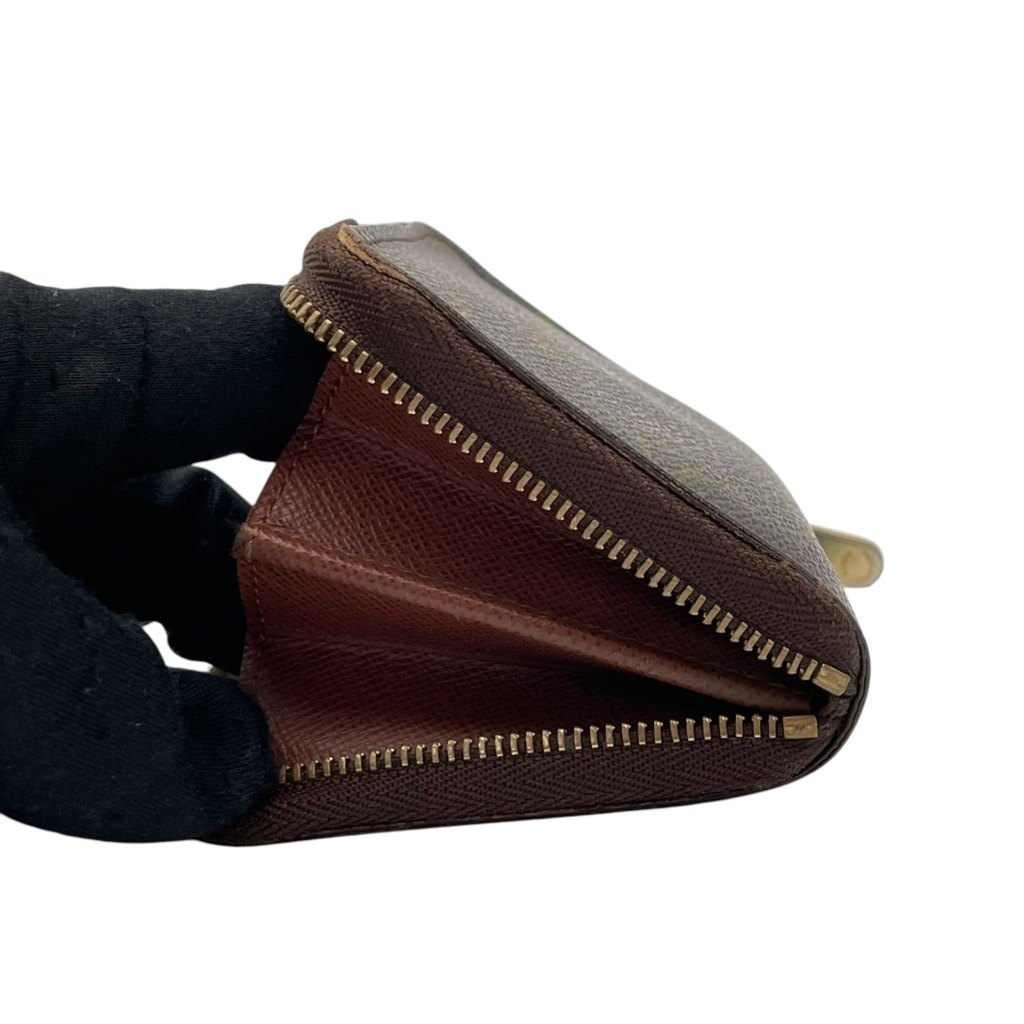 【良品】 ルイ・ヴィトン LOUIS VUITTON モノグラム ジッピーコインパース コインケース 小銭入れ 財布 ラウンドファスナー PVC レザー ブラウン 茶 ゴールド金具 メンズ レディース ユニセックス 定番 人気 コンパクト W5