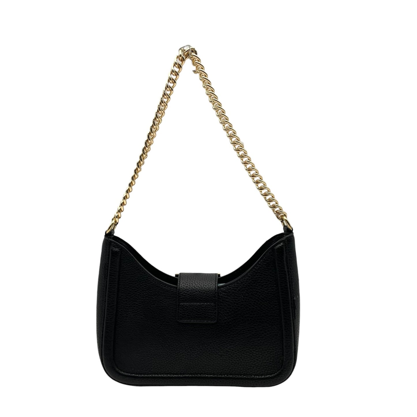 VERSACE JEANS COUTURE ヴェルサーチ ジーンズ クチュール 2WAY ショルダーバッグ ハンドバッグ ブラック ゴールド金具 チェーン ロゴ レディース K8