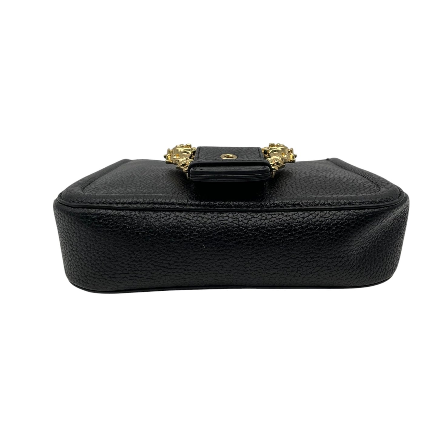 VERSACE JEANS COUTURE ヴェルサーチ ジーンズ クチュール 2WAY ショルダーバッグ ハンドバッグ ブラック ゴールド金具 チェーン ロゴ レディース K8