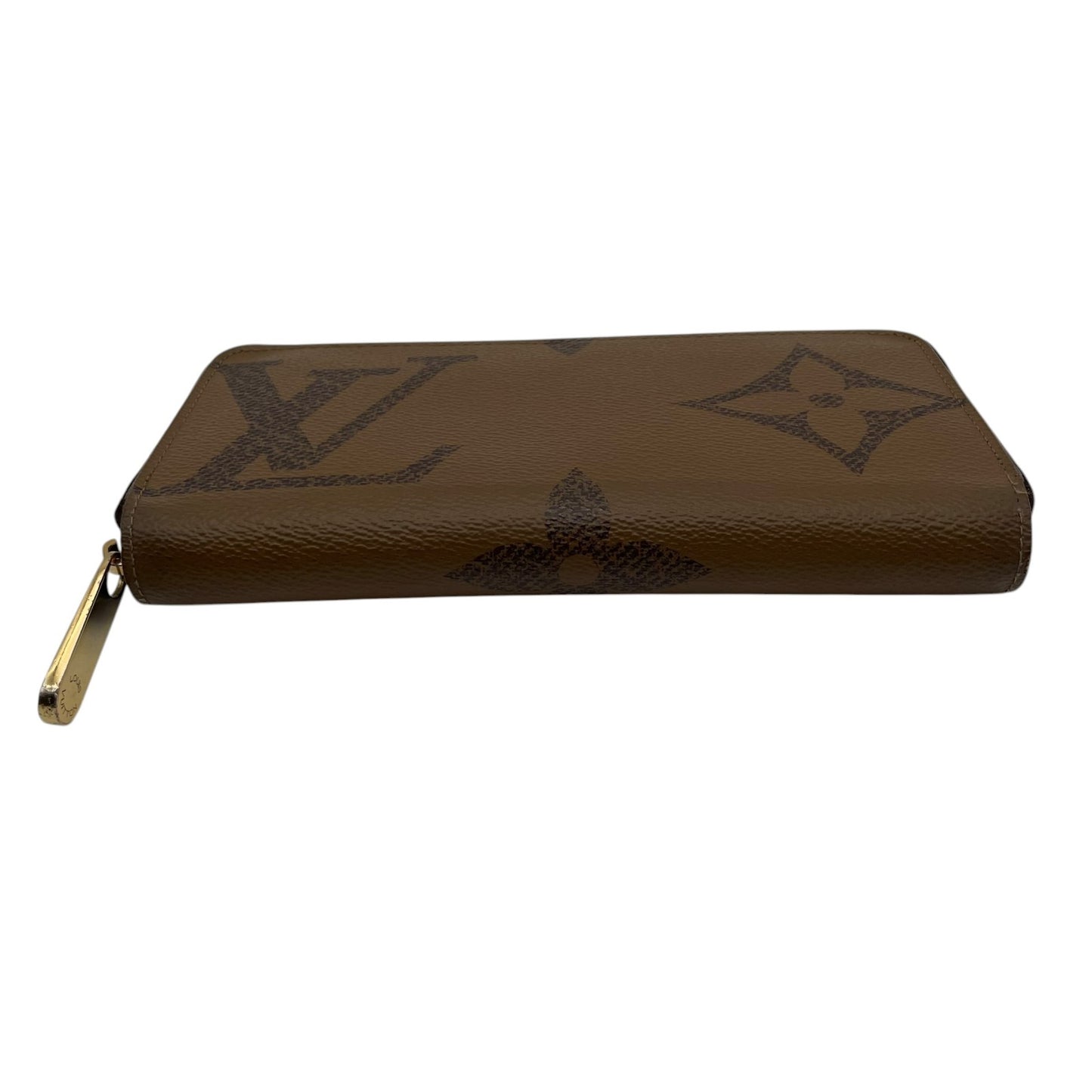 美品 Louis Vuitton ルイ・ヴィトン RFID ICチップ ジッピーウォレット M69353 モノグラム ジャイアント リバース ラウンドファスナー 長財布 茶色 ブラウン