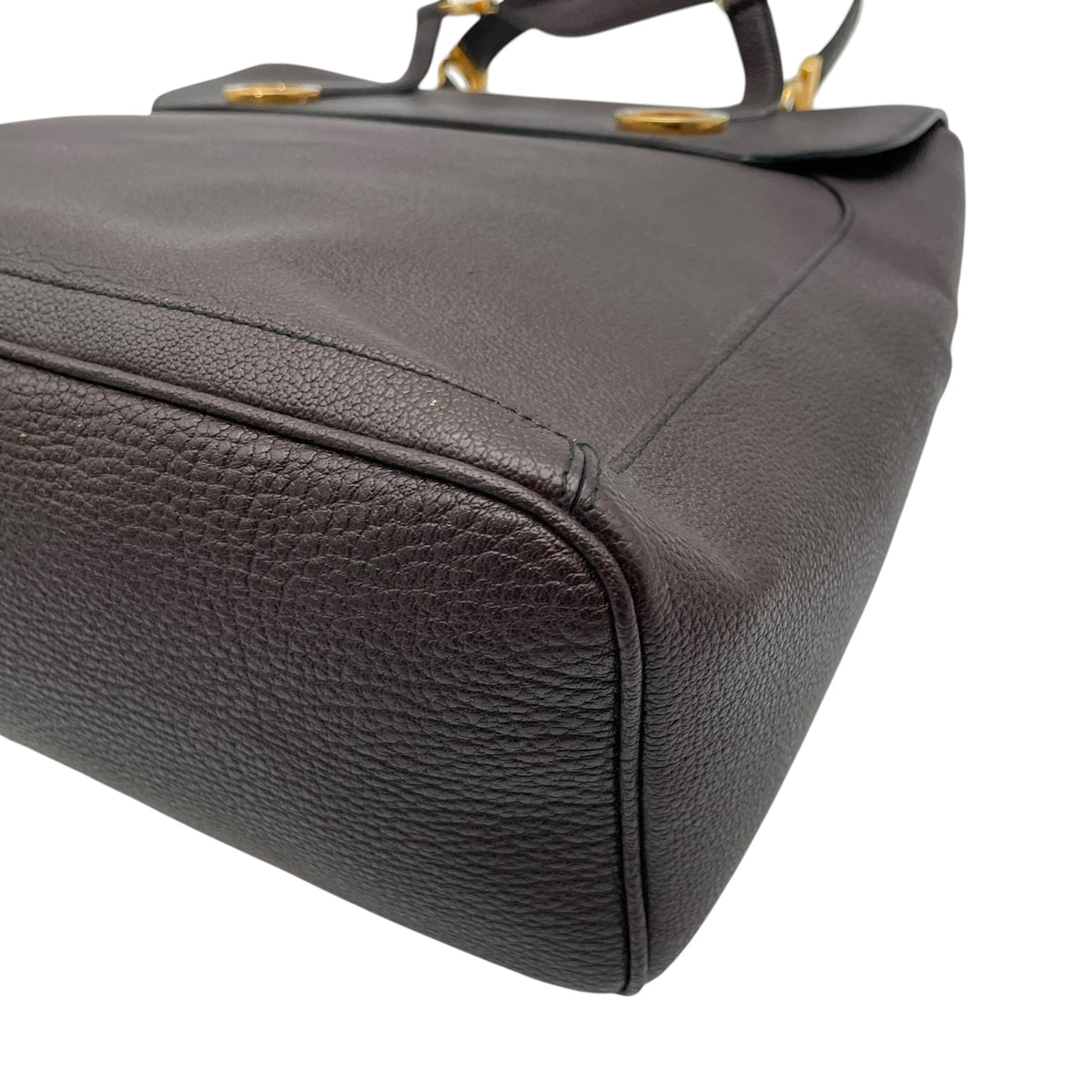 【美品】ブルガリ BVLGARI タマラ Tamara トートバッグ ハンドバッグ フラップバッグ ブルガリブルガリ サークル金具 グレインレザー 本革 ダークブラウン 茶 ゴールド金具 ヴィンテージ A4サイズ収納可能 E5