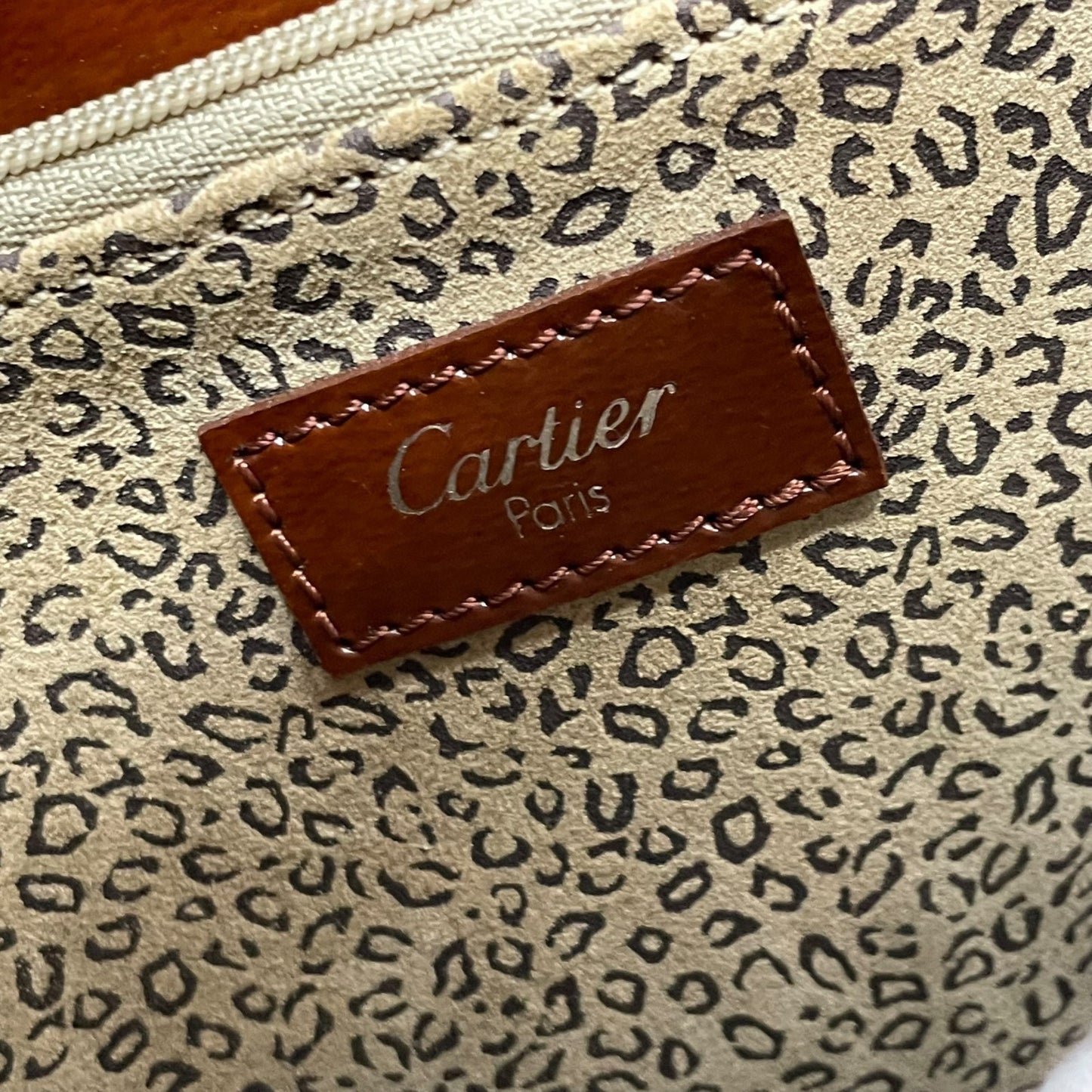 Cartier カルティエ マストライン 2wayハンドバッグ ショルダーバッグ ブラウン シルバー金具 ヴィンテージ レディース E