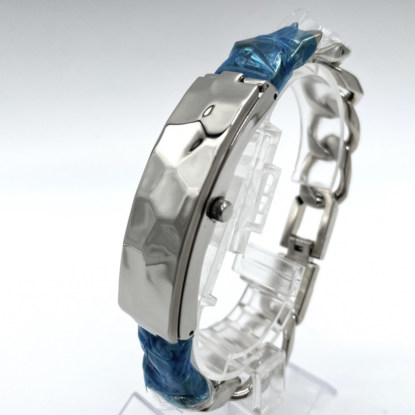 Authentic Jean Paul Gaultier Bangle Watch Bracelet Silver Link Chain Unisex G2