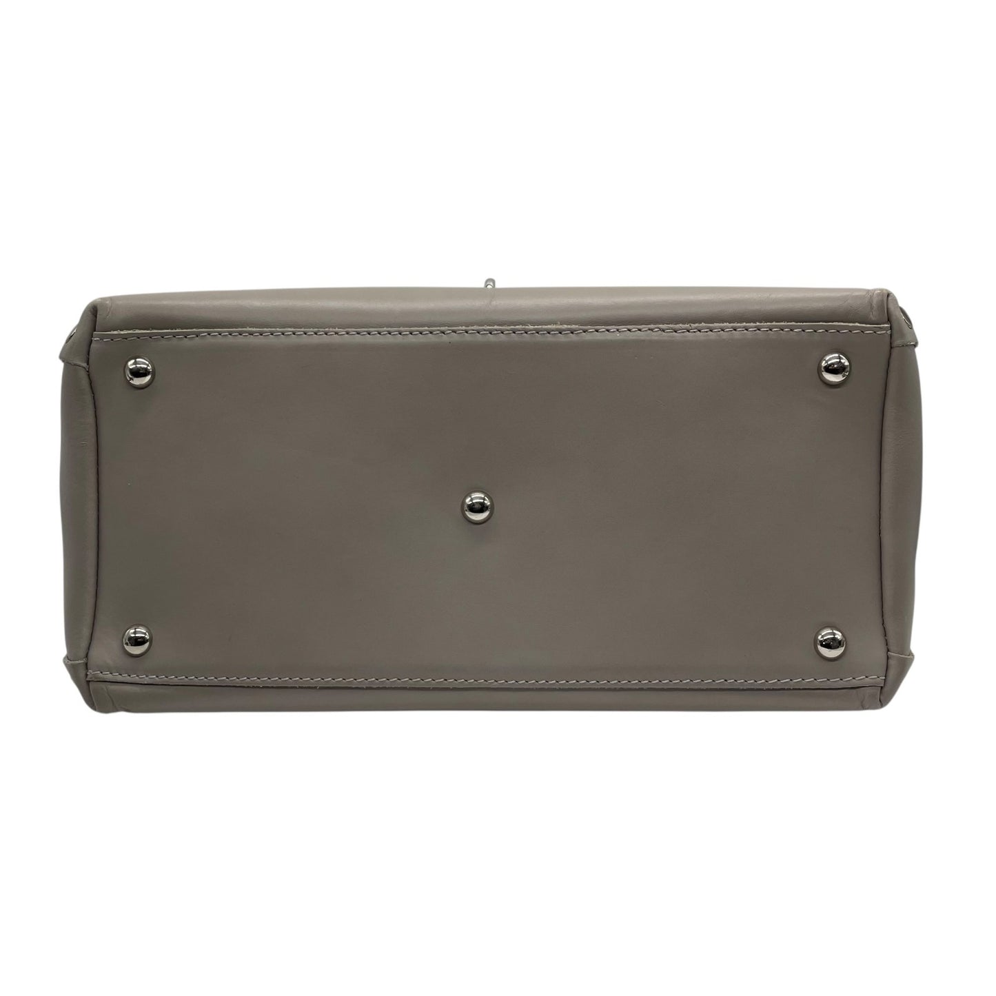 Zanellato ザネラート ポスティーナ レザー 2way ハンドバッグ ショルダーバッグ グレー シルバー金具 イタリア製 レディース D