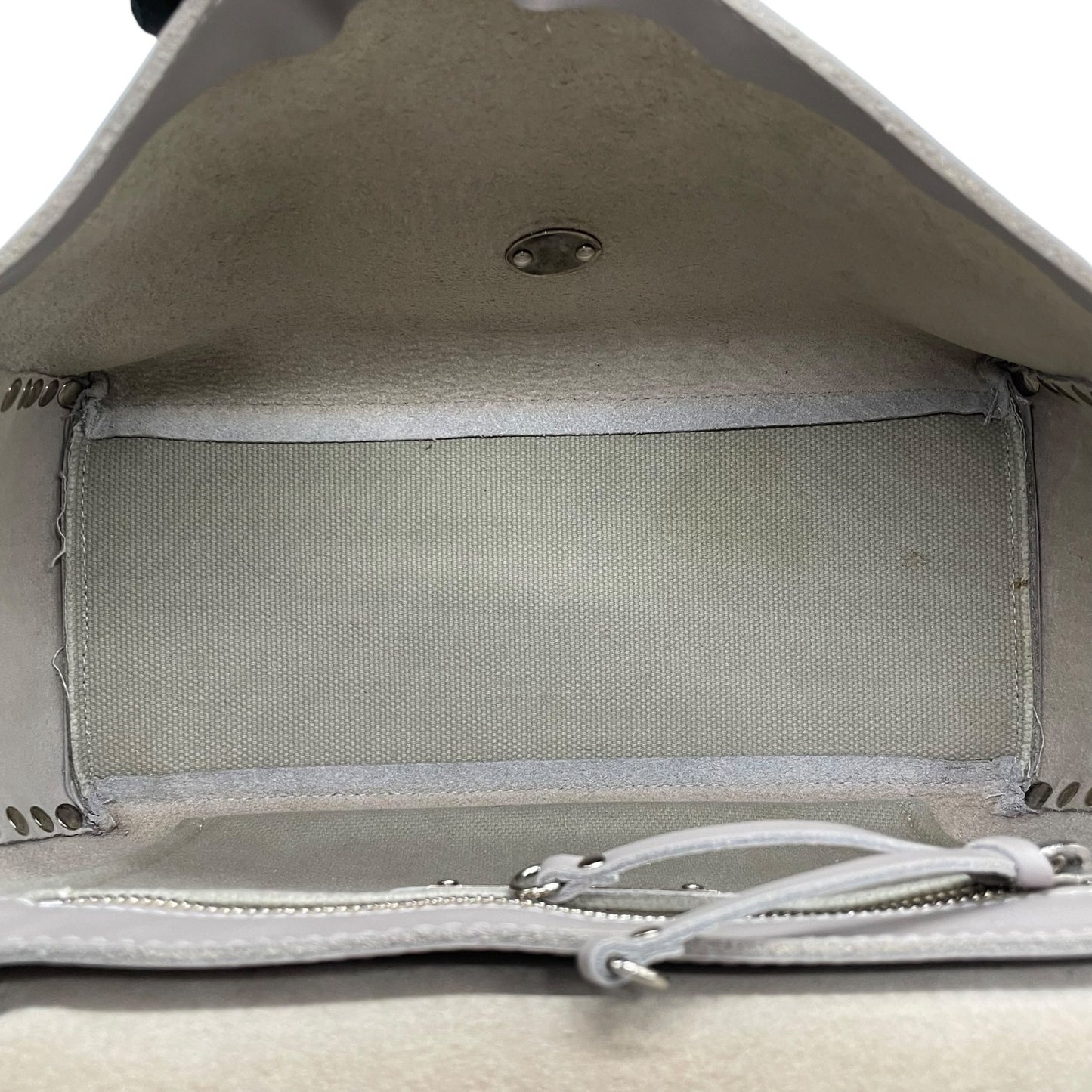Zanellato ザネラート ポスティーナ レザー 2way ハンドバッグ ショルダーバッグ グレー シルバー金具 イタリア製 レディース D