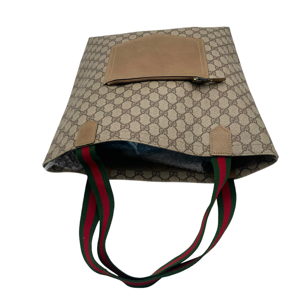 オールドグッチ グッチ GUCCI GGスプリーム GGプラス PVC レザー トートバッグ ハンドバッグ シェリーライン 縦型 本革 ベージュ グレージュ ブラウン 茶 ゴールド金具 A4サイズ収納可能 ヴィンテージ ビンテージ 通学 通勤 U15