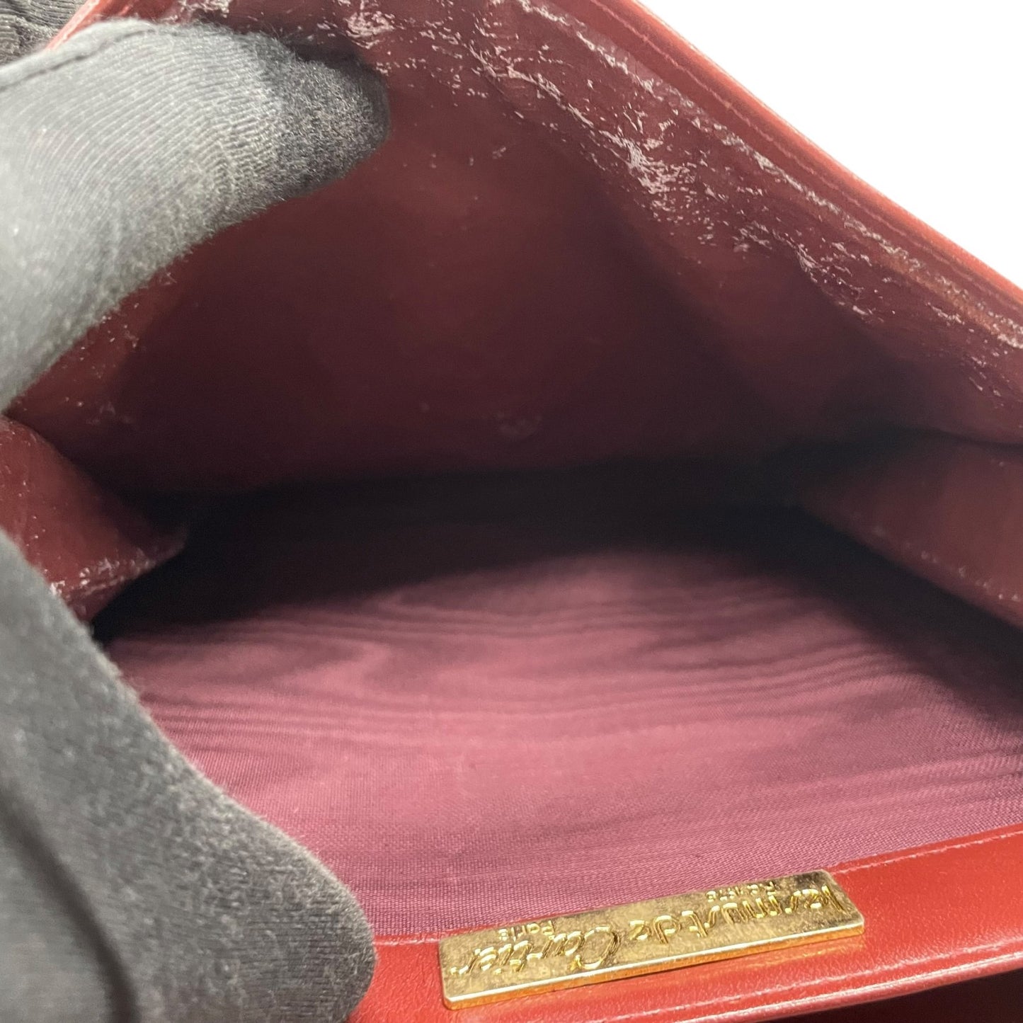 良品 Cartier カルティエ マストライン ショルダーバッグ レザー ボルドー 金具 斜め掛け可 クロスボディ フラップ ビンテージ クラシック エレガント レディース 鞄 バック オールド ロゴ レトロ 上品 高級 本革 D82