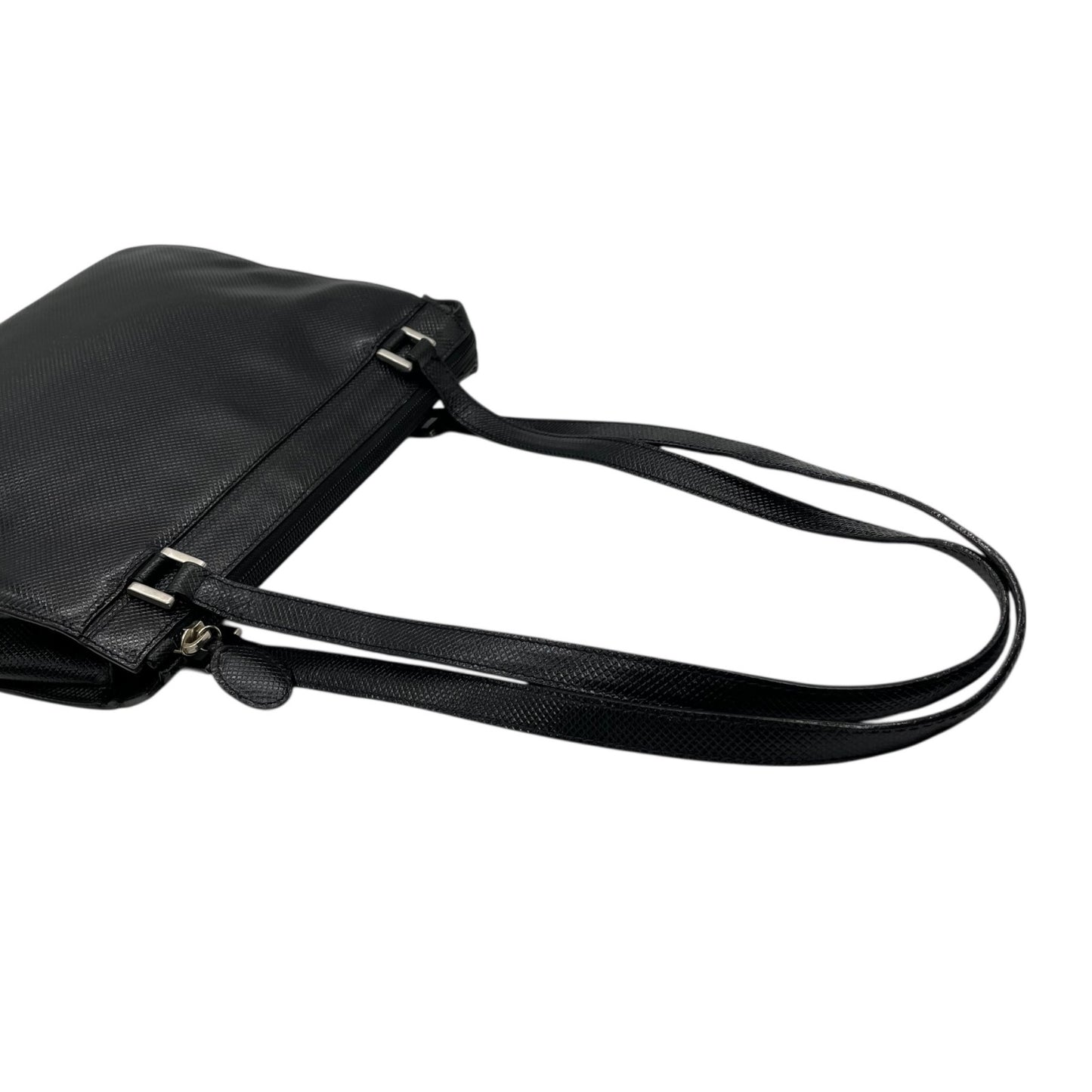 美品　Bottega Veneta ボッテガヴェネタ PVC トートバッグ ブラック シルバー金具 肩掛け可 シンプル レディース D2