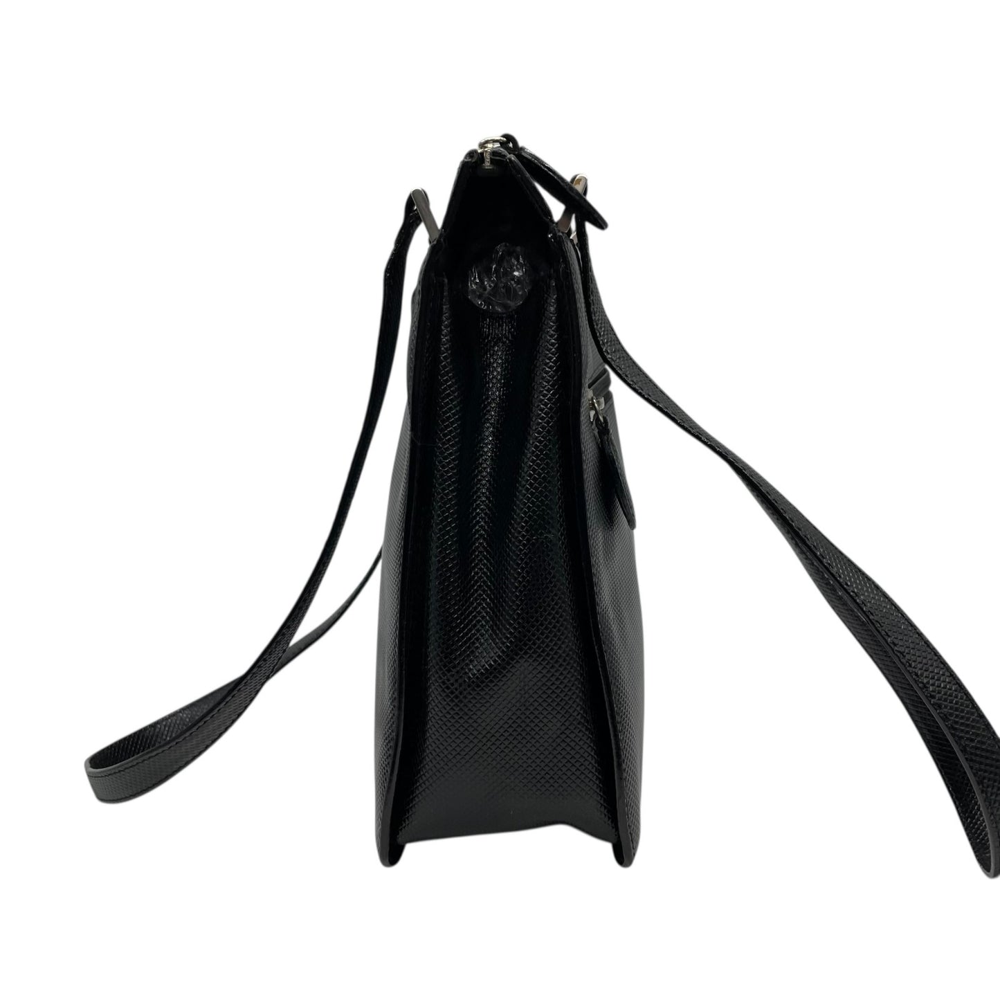 美品　Bottega Veneta ボッテガヴェネタ PVC トートバッグ ブラック シルバー金具 肩掛け可 シンプル レディース D2